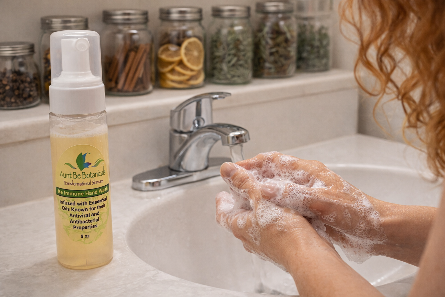 Be Immune Antiviral & Antibacterial All Natural Foaming Hand Wash