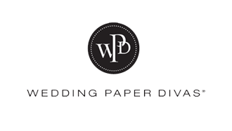 Logo of Wedding Paper Divas with initials 'WPD' in a black circle and text below.