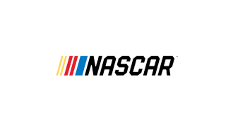 NASCAR logo with colored stripes