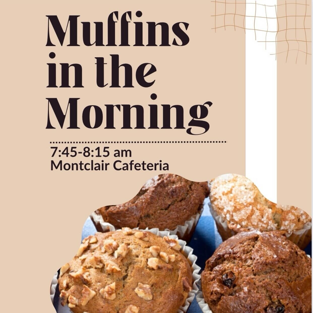 Join us this morning from 7:45-8:15 am in the cafeteria and enjoy a morning pastry on us!