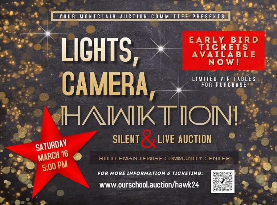 We are so excited to announce that ticket sales for the 2024 Hawktion are now available! This is our largest fundraiser of the year and we want to see you all there! Early Bird pricing until January 31st. More details at www.ourschool.auction/hawk24