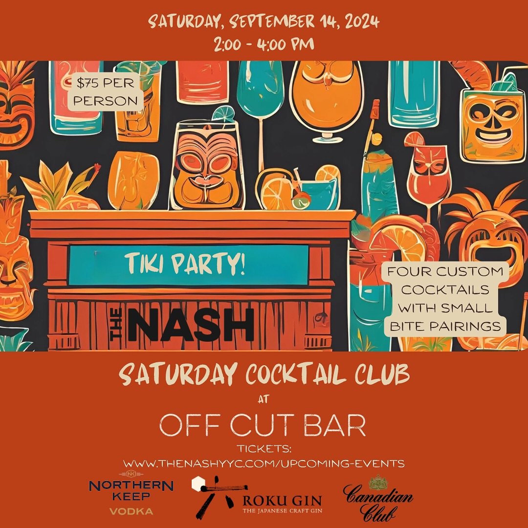 Last call for tickets!
This Saturday&rsquo;s Cocktail Club at @offcutbar Tiki Party is nearly sold out! Reserve your spot before the ticket link closes this evening! 

Four tropical Tiki cocktails, paired with an incredible island-inspired menu - all