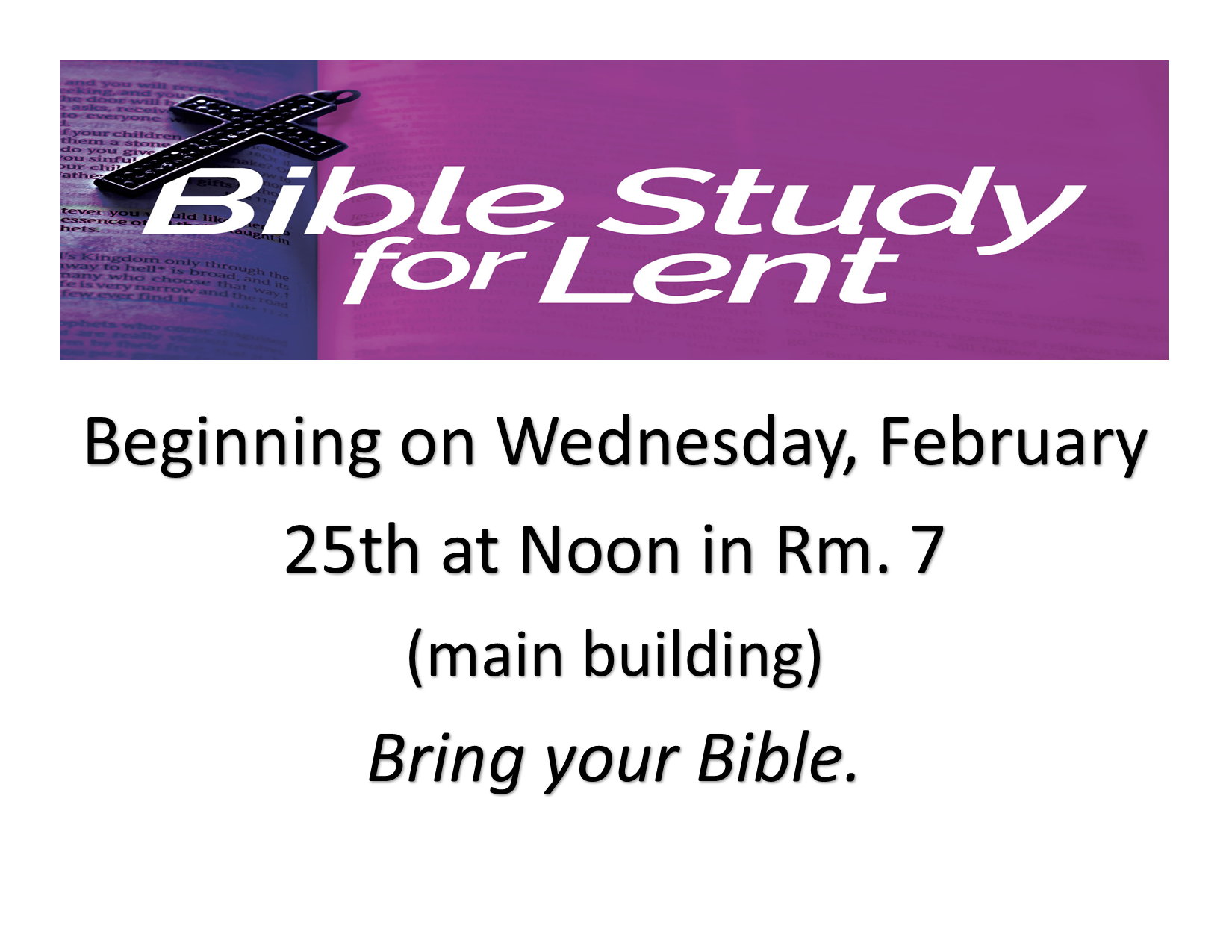 Lenten Bible Study