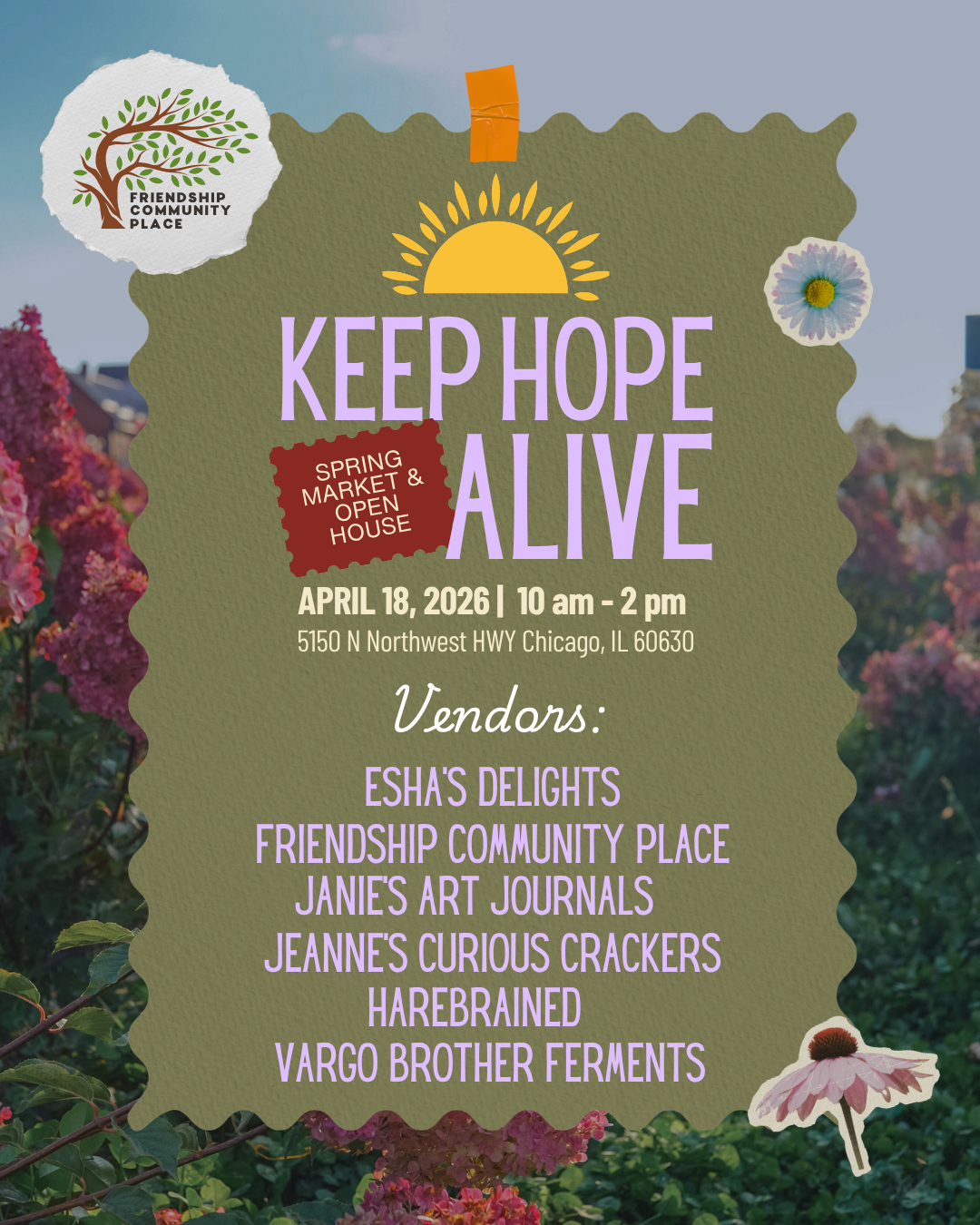Keep Hope Alive- Spring Market