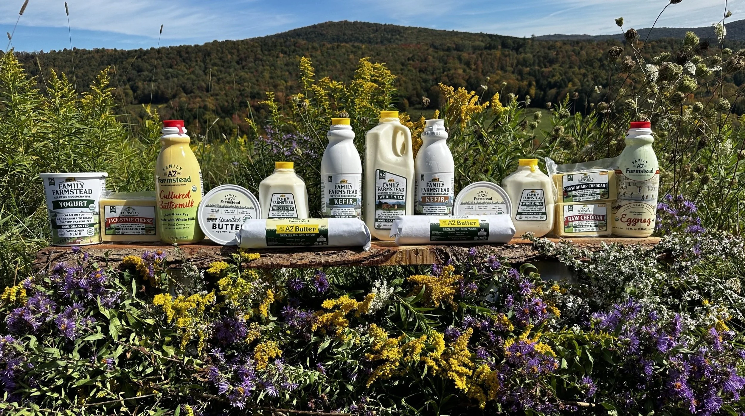 butter, kefir, milk and cheese by family farmstead dairy