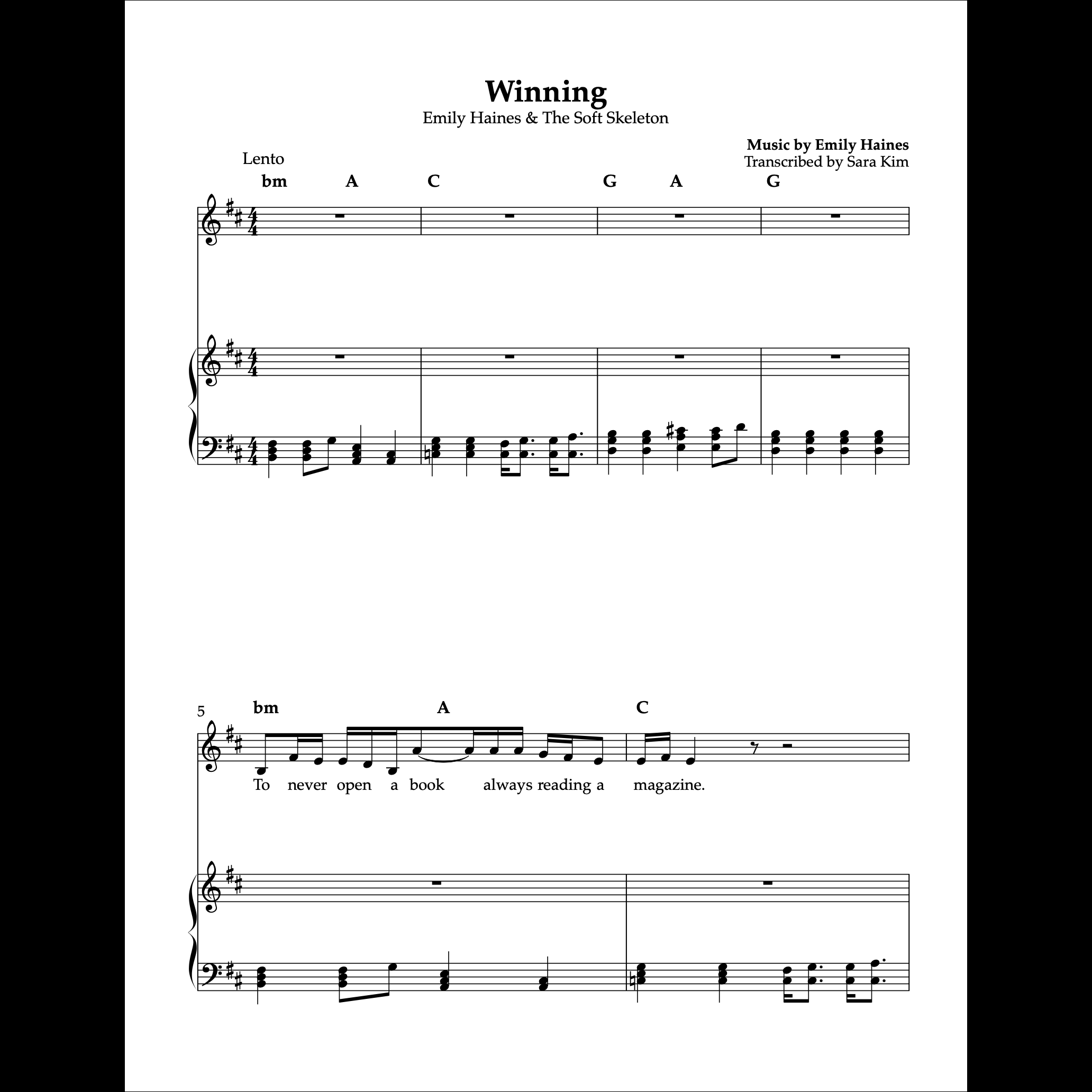 "Winning" by Emily Haines and the Soft Skeleton