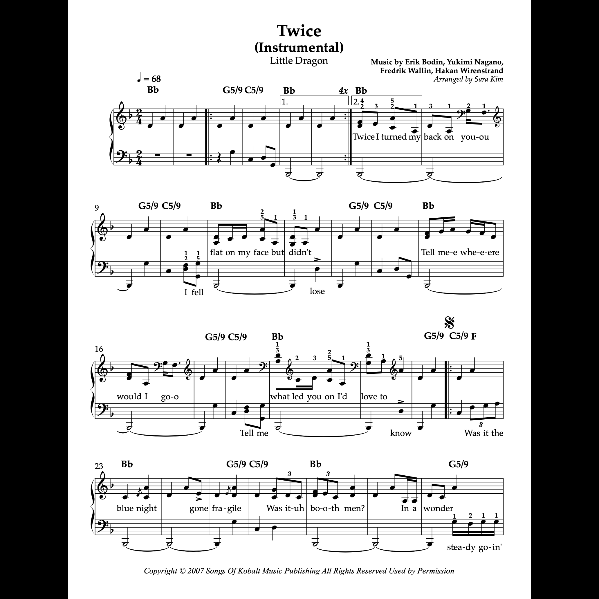 "Twice" by Little Dragon