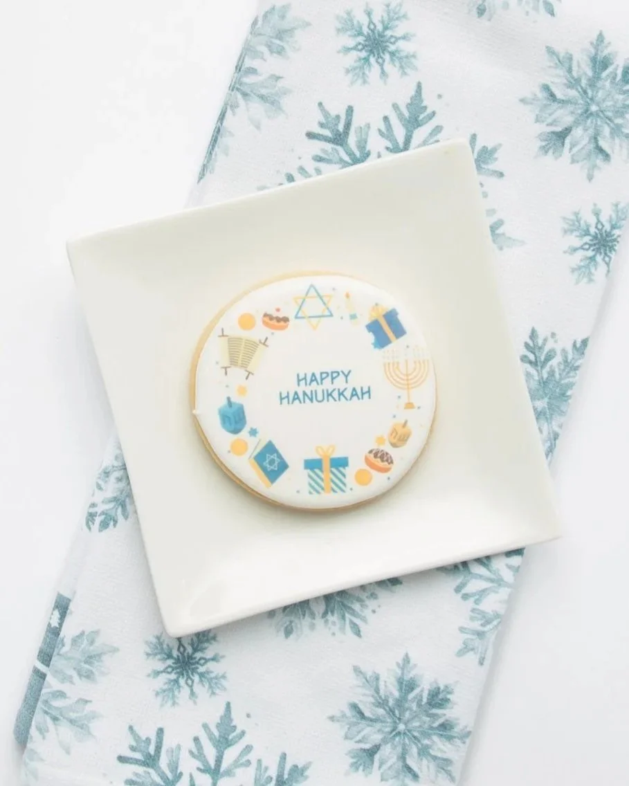 Happy Hanukkah Cookie – Printed