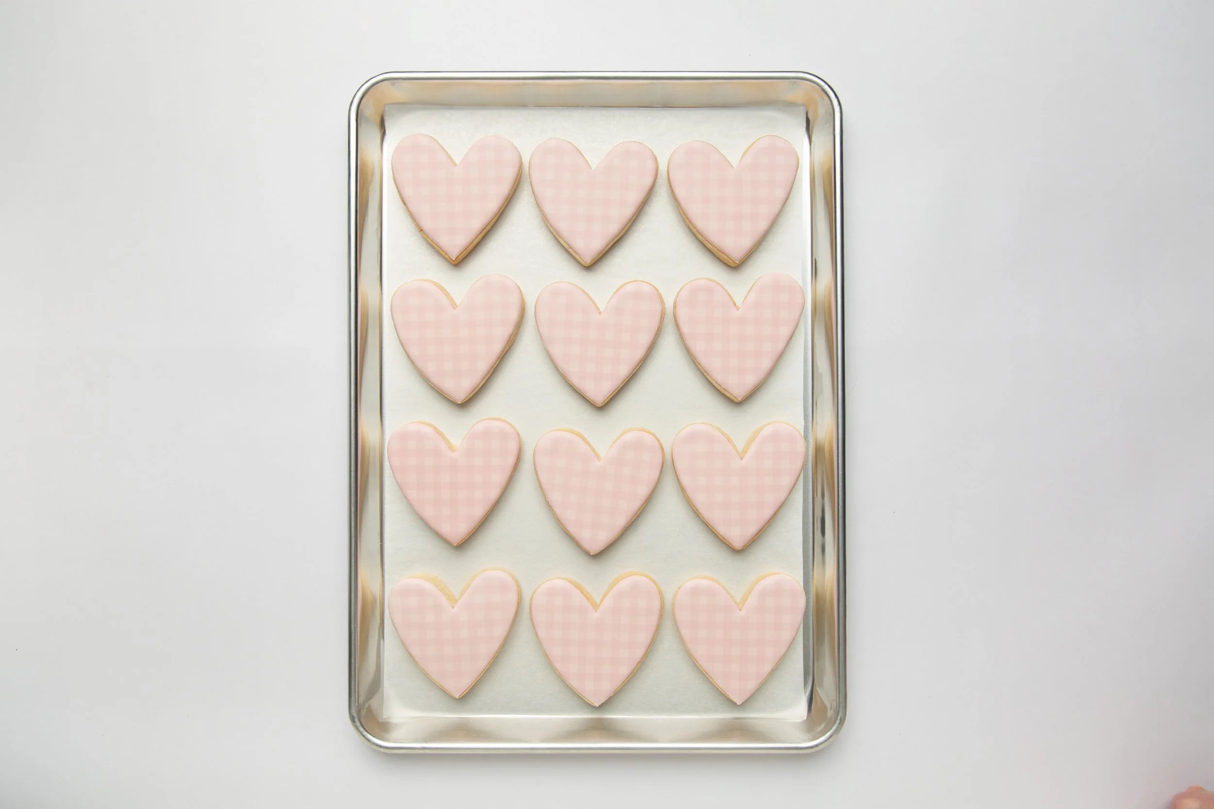 Gingham Heart Cookies