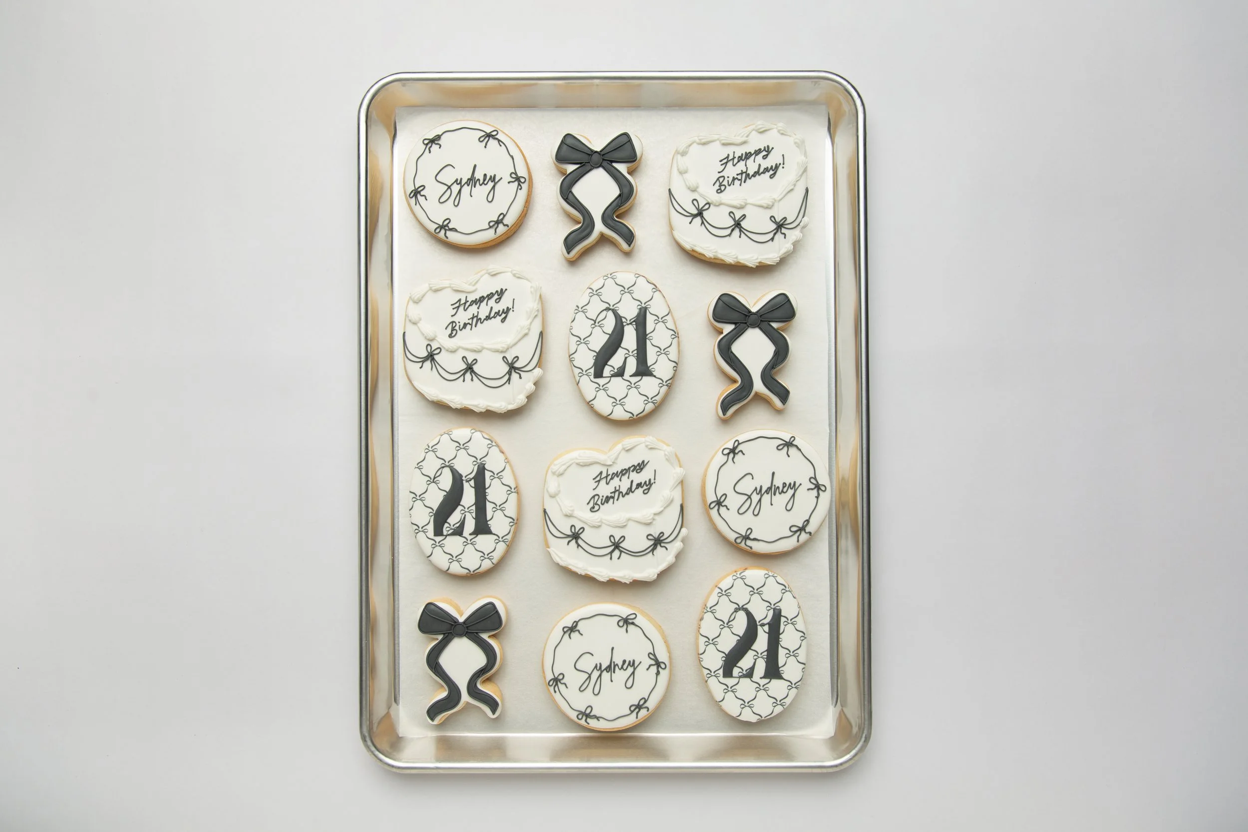 Black & White Birthday Cookie Set