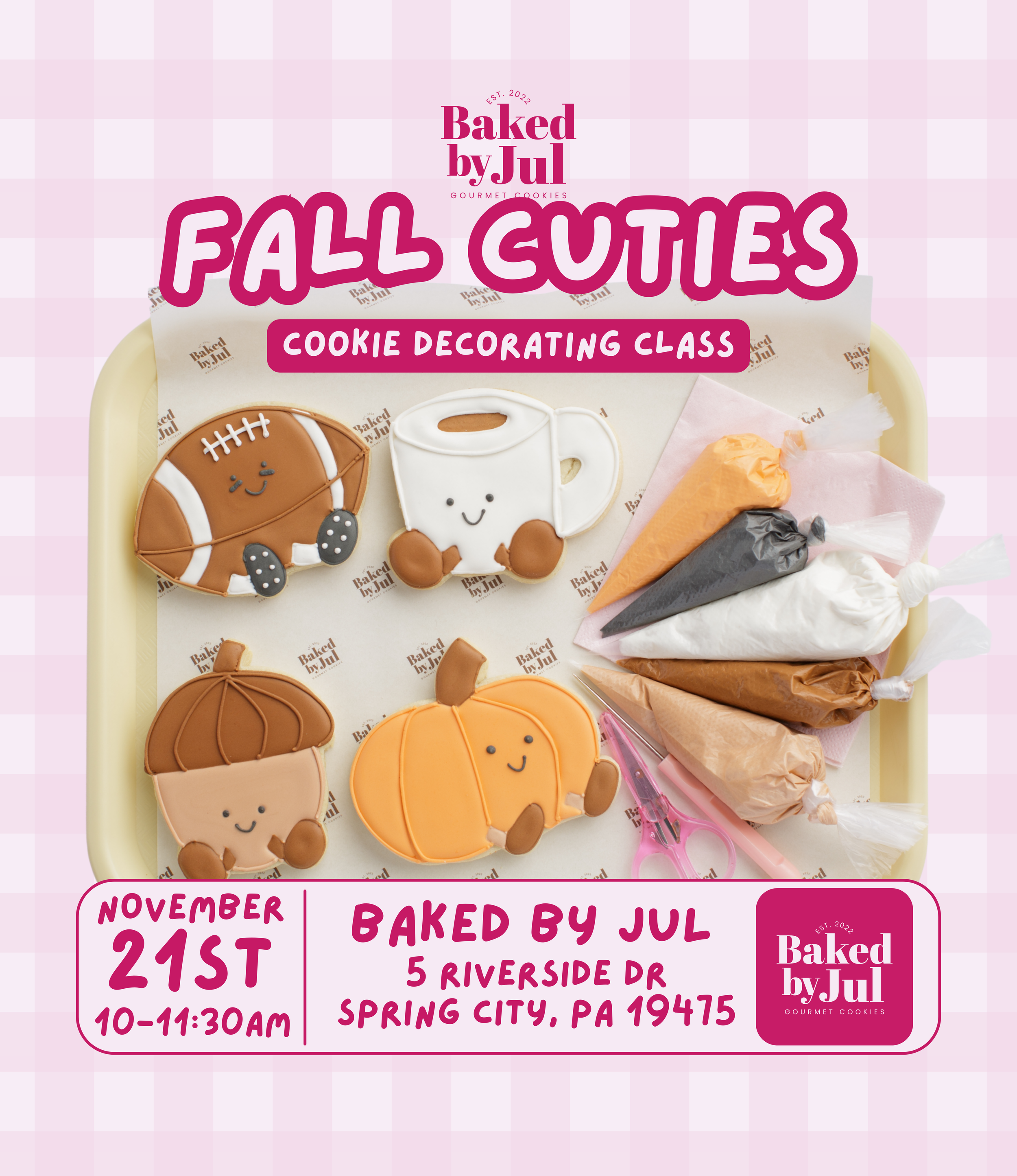 Fall Cuties Cookie Decorating Class | Spring City, PA | November 21