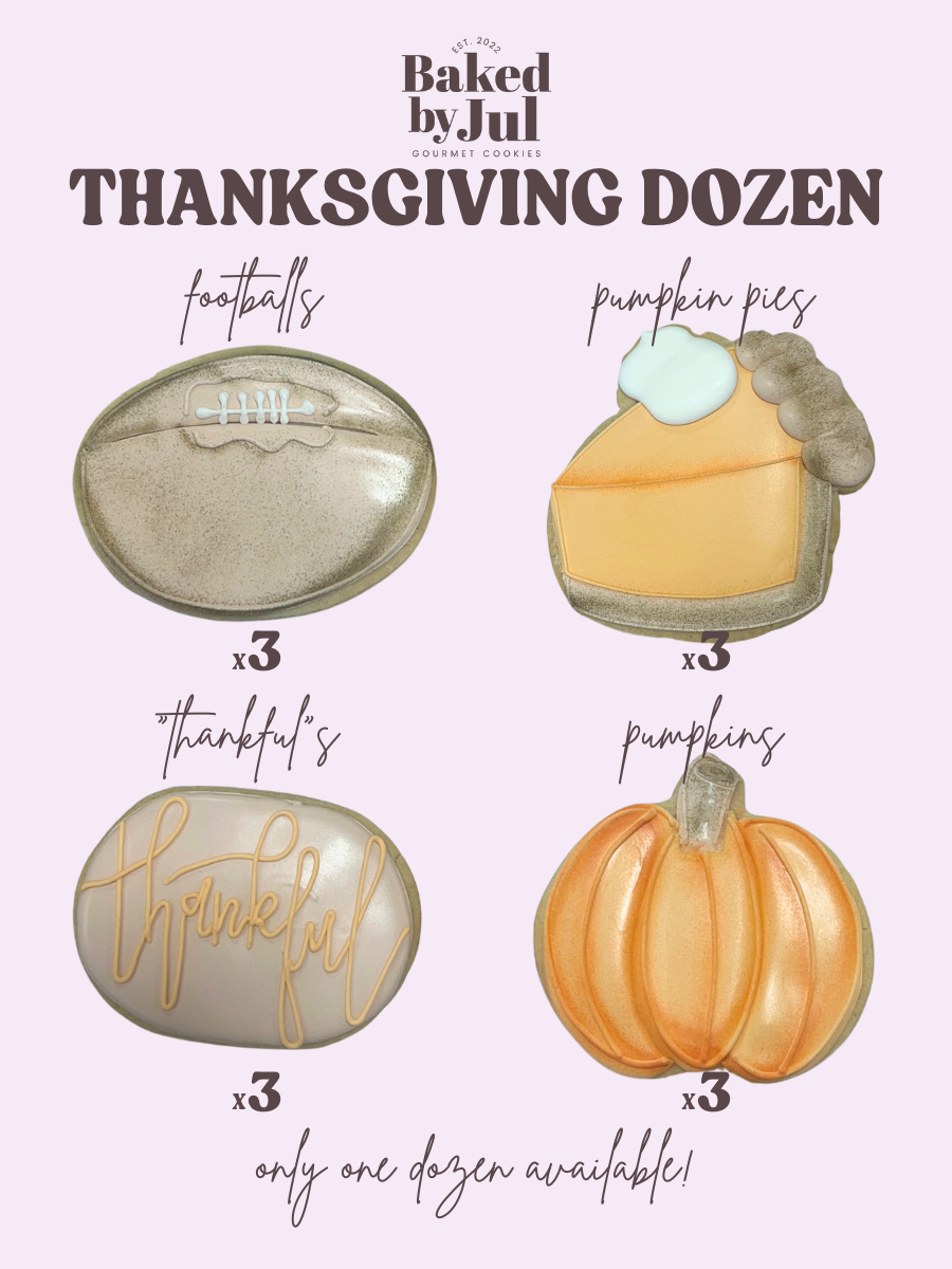 Hand-Decorated Thanksgiving Cookies