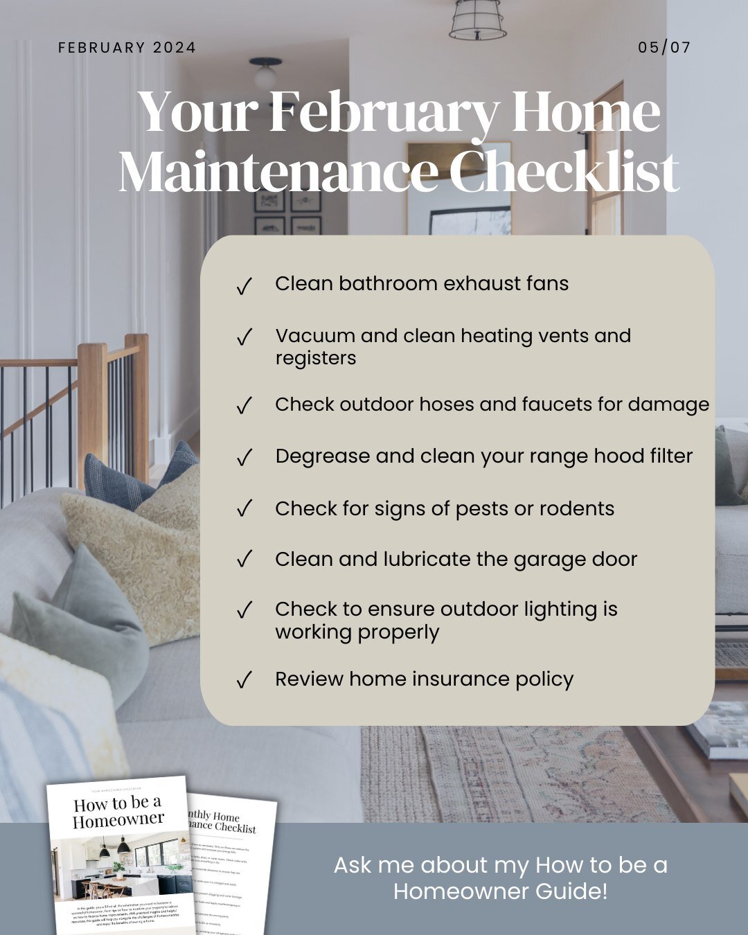 The cool and rainy month of love is HERE &ndash; happy February! Let&rsquo;s continue creating the momentum for a great year.
Here are some helpful home tips for you! 

#kellyzhomes #hometips #sandiegorealtor #oceansideca #oceansidehomes