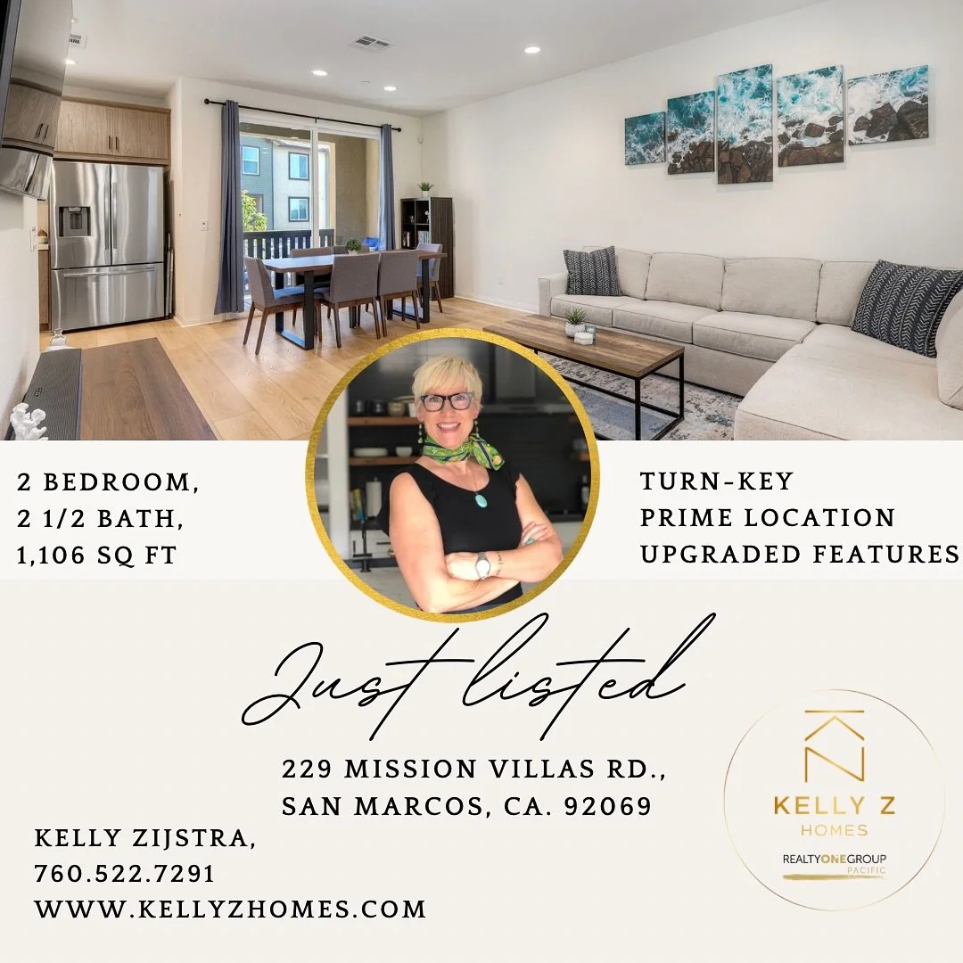 Let&rsquo;s get you in your new home for the Holidays!!! Well ok, maybe the New Year! What better way to start 2026 than in a turn-key home with upgrades and fully owned solar! 
#realtyonegrouppacific #kellyzhomes #sanmarcoshomesforsale