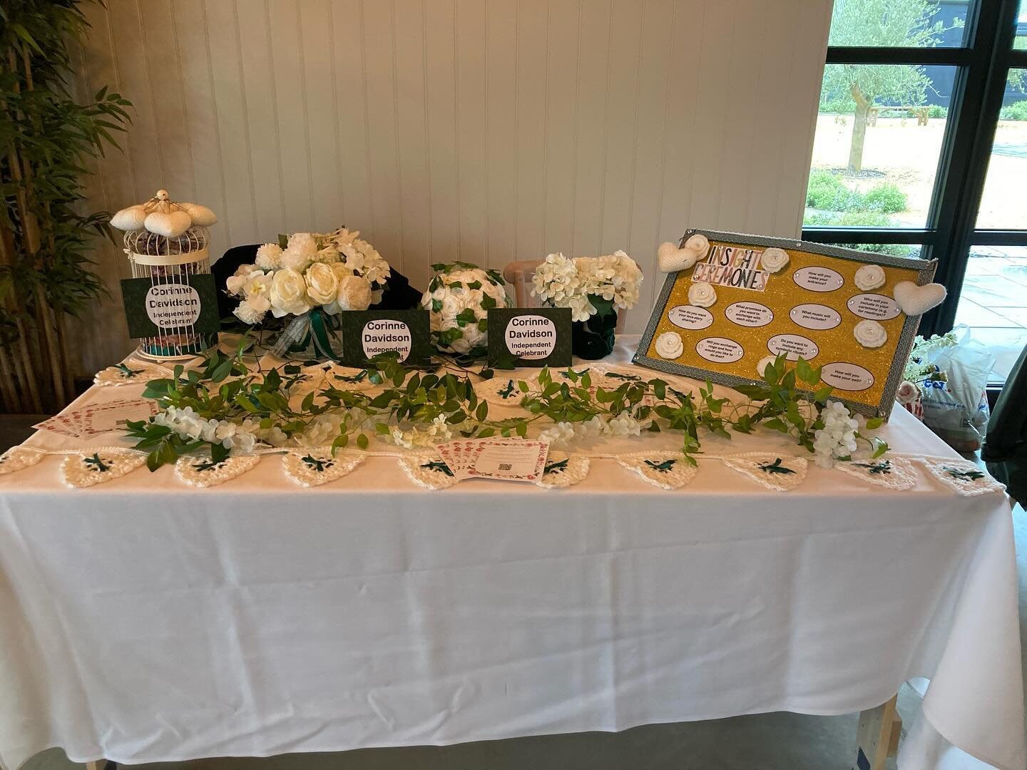 Stand set up - all ready to meet some lovely wedding couples who are after a personal, bespoke wedding ceremony!