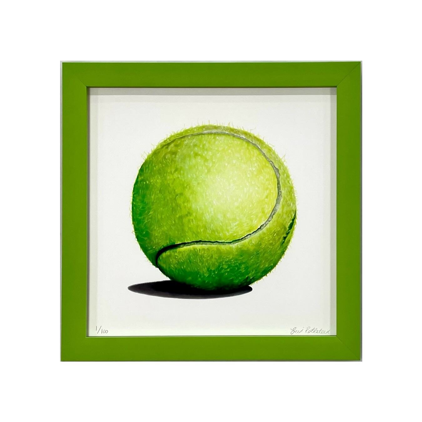 Bouncing into spring this year 🎾☀️

We love seeing fun prints like this come through production! Our customer had this piece framed as a gift for a tennis loving family member.

The @ampfframes &ldquo;light green carnivale&rdquo; frame was a perfect