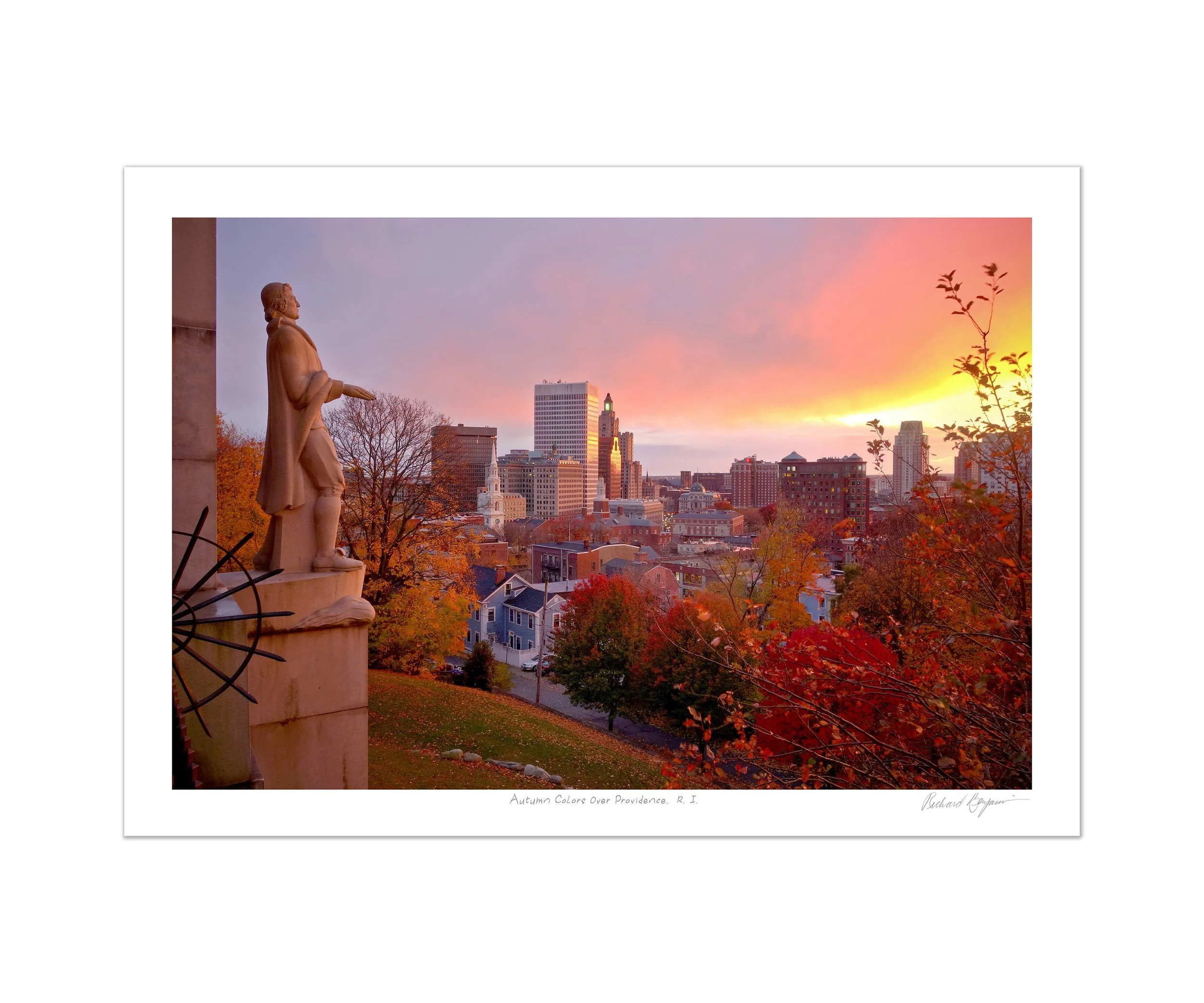 Richard Benjamin, "Autumn Colors Over Providence, RI"