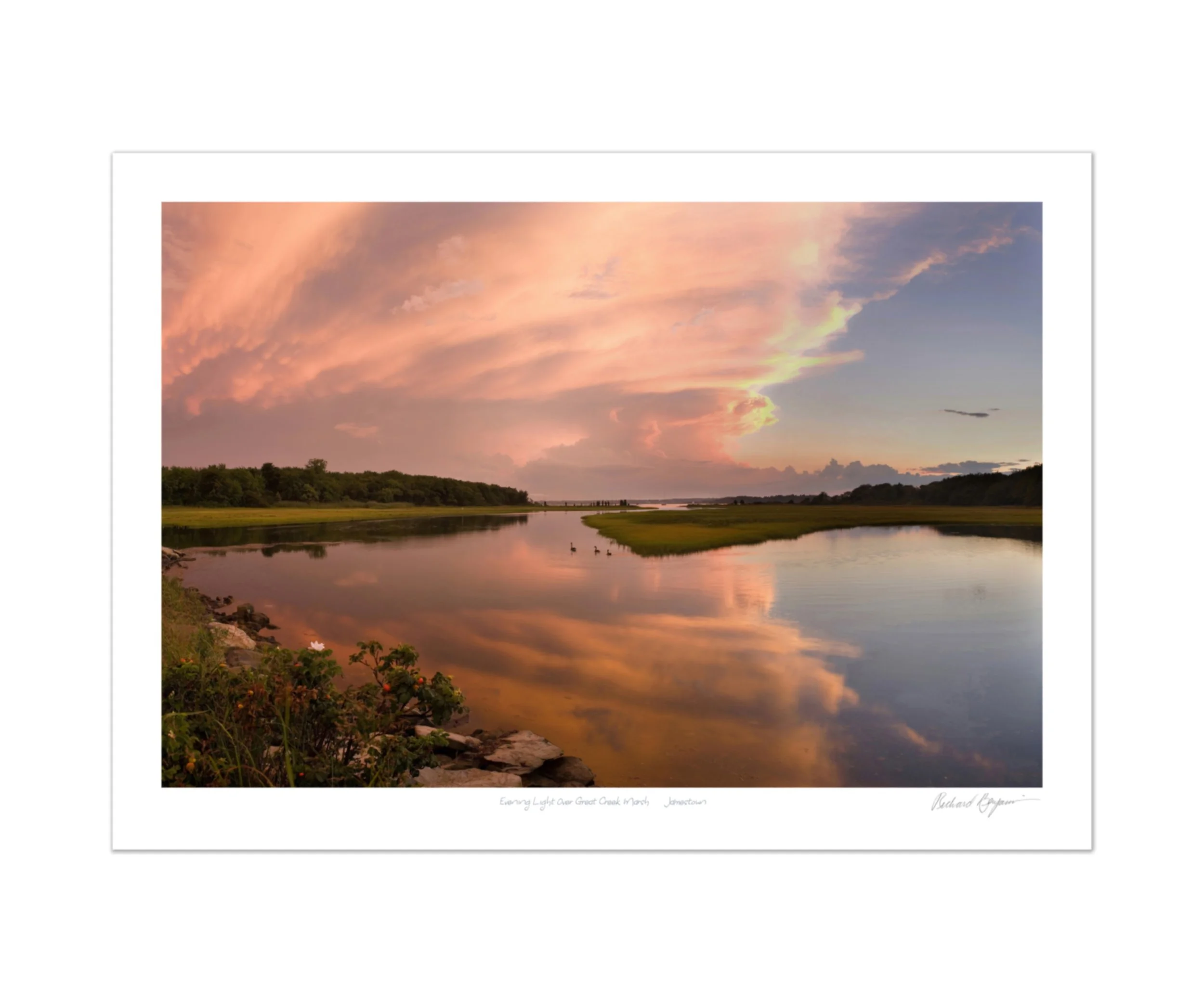 Richard Benjamin, "Evening Light over Great Creek Marsh- Jamestown"