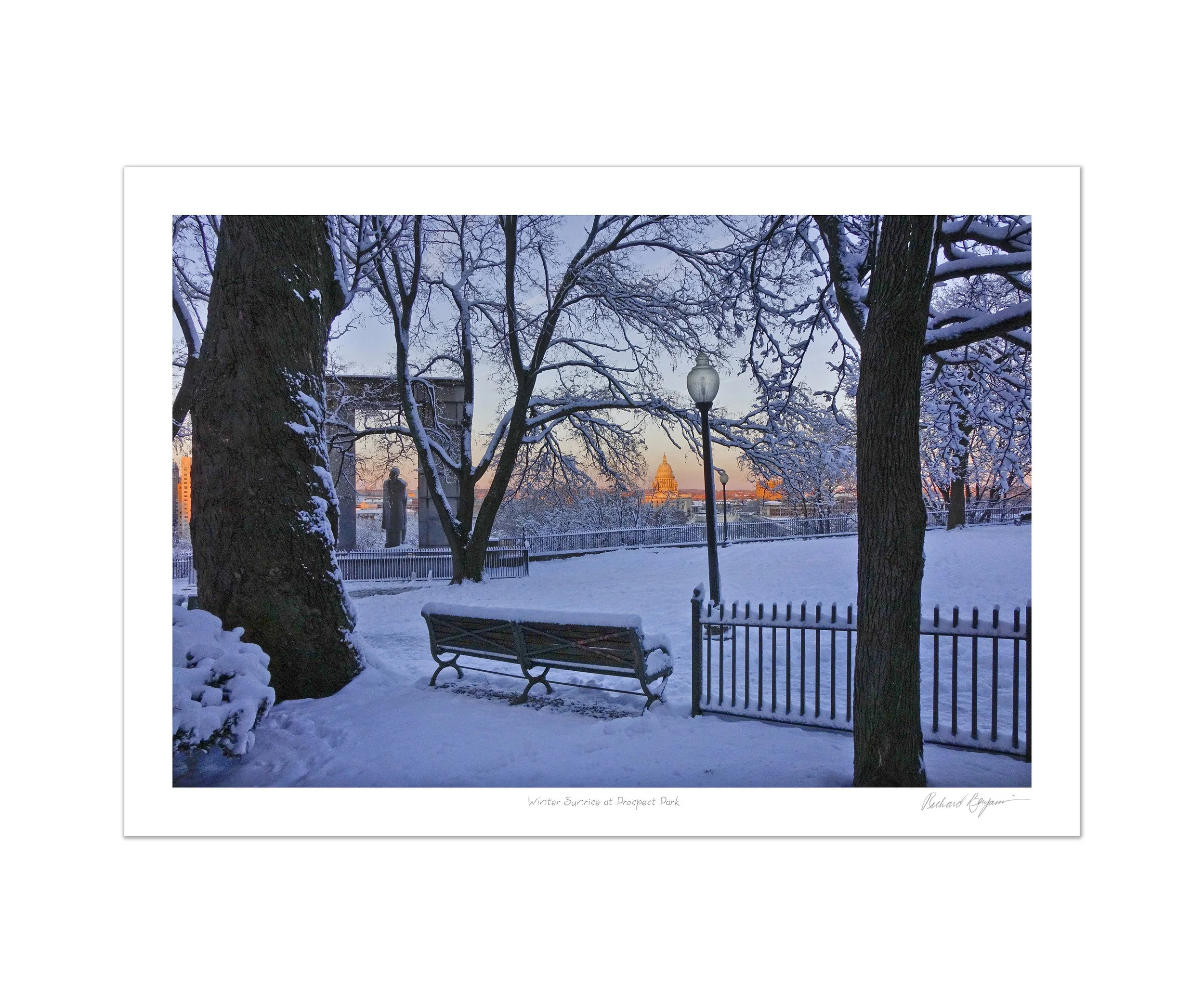 Richard Benjamin, "Winter Sunrise at Prospect Park"