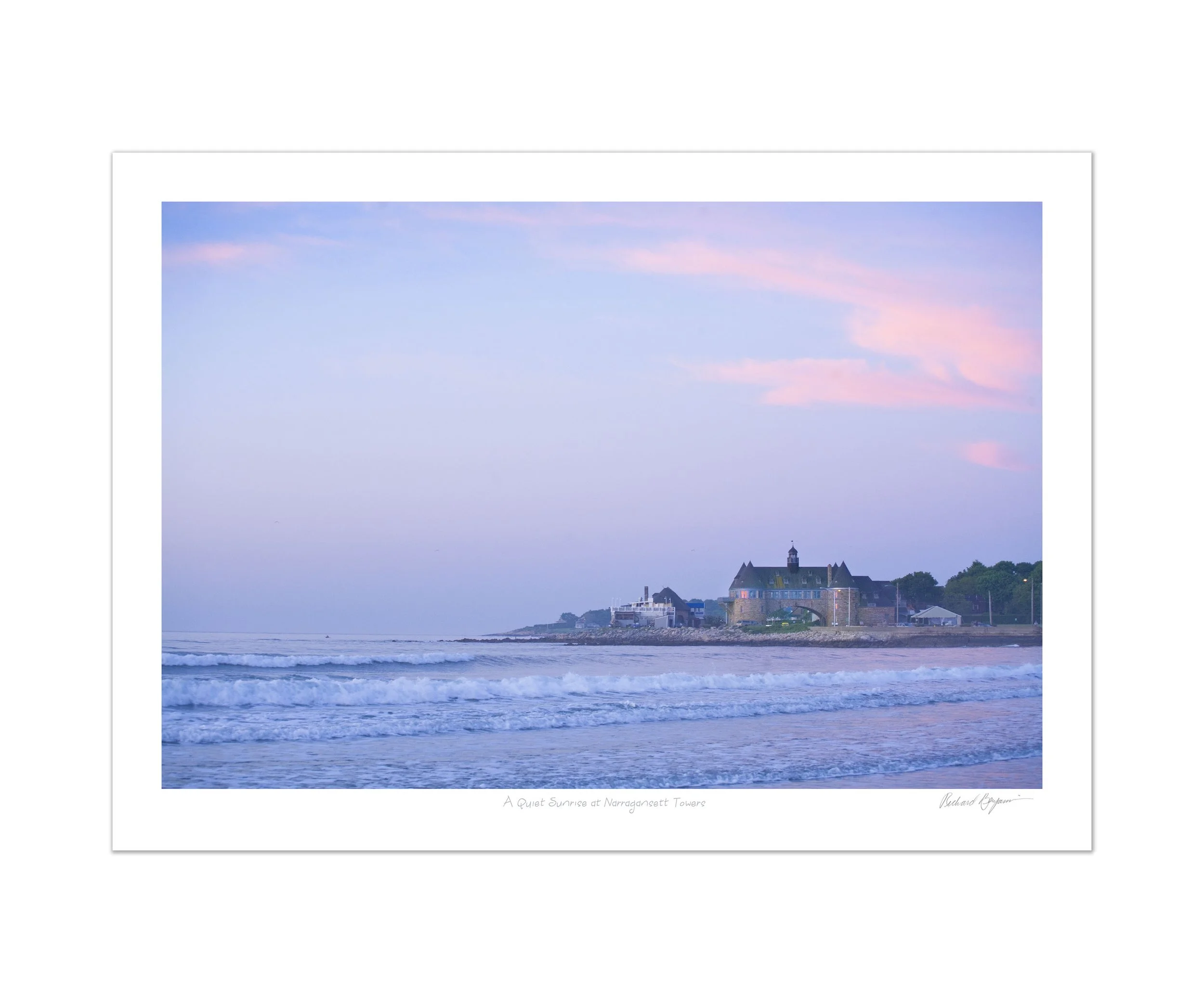 Richard Benjamin, "A Quiet Sunrise at Narragansett Towers"