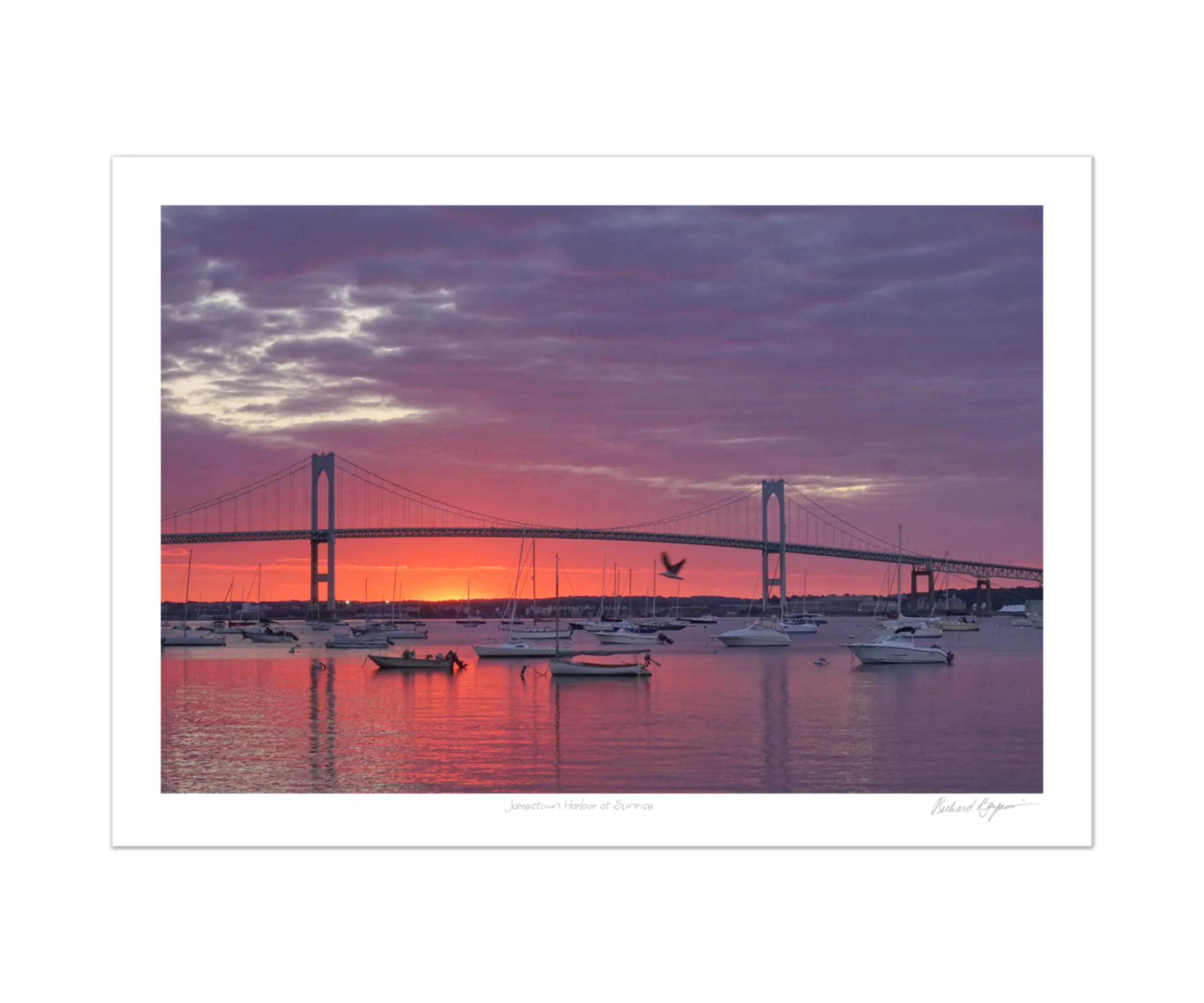 Richard Benjamin, "Jamestown Harbor at Sunrise"