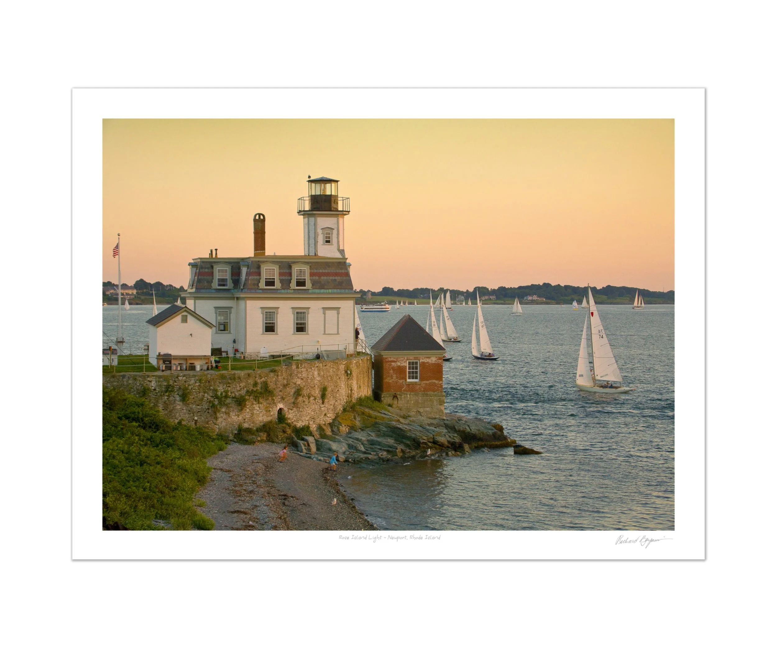 Richard Benjamin, "Rose Island Light - Newport, Rhode Island"