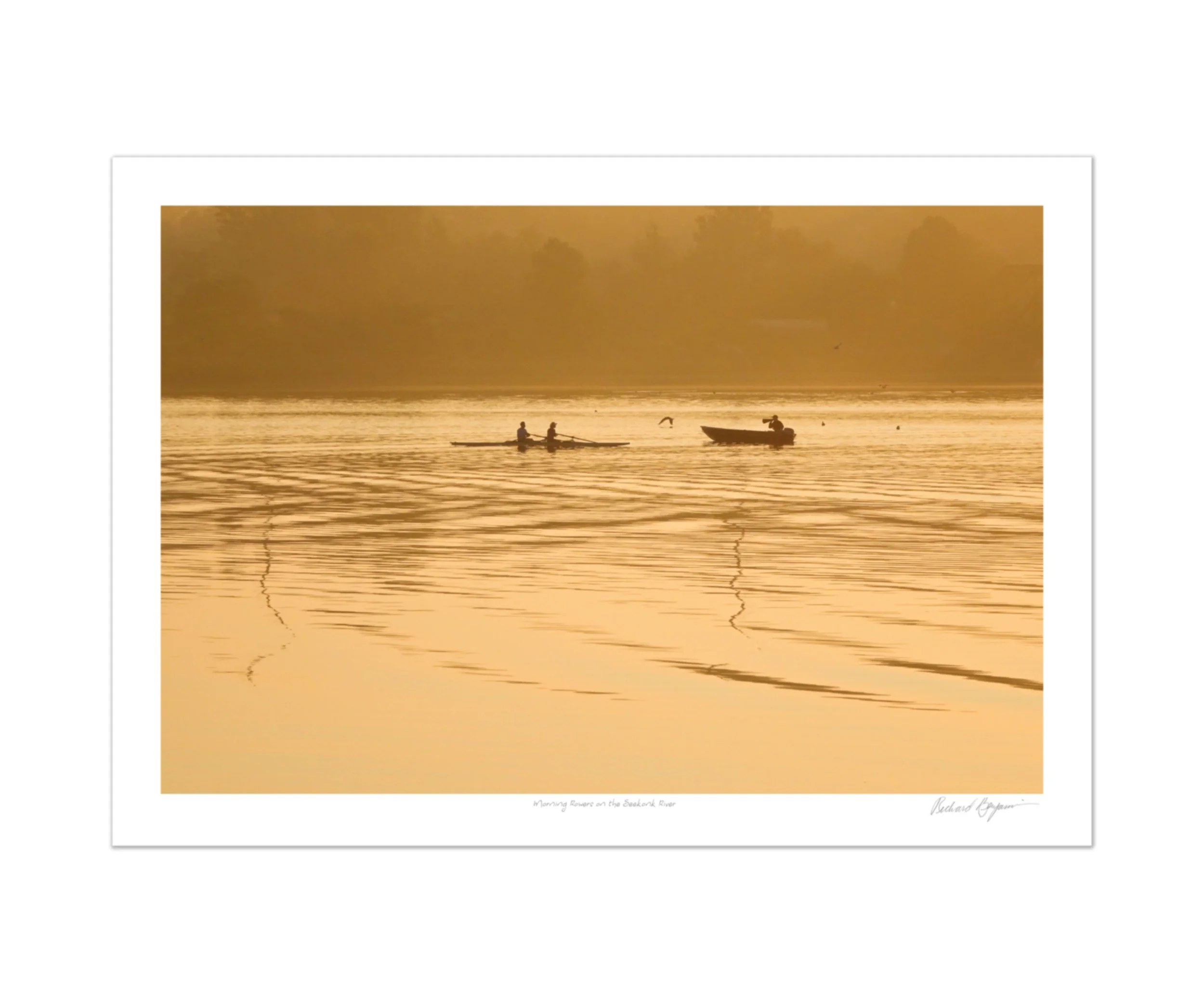 Richard Benjamin, "Morning Rowers on the Seekonk River"