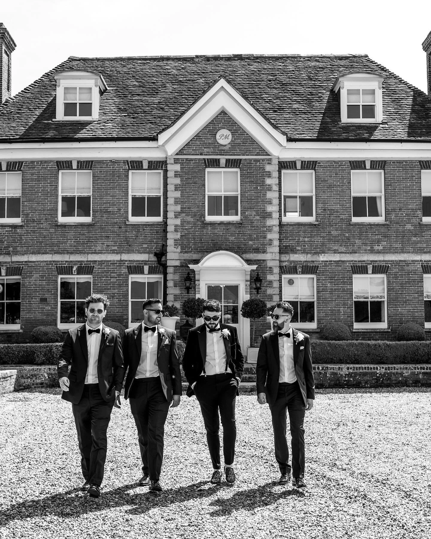 The Boys are Back! 

when I was editing these photos this was the song I had in my head the entire time&hellip; good old bit of High School Musical 🤩😂

Love a black and white groomsmen photo! 

Taken when shooting for @maxvickeryphoto 
.
.
.

#wedd