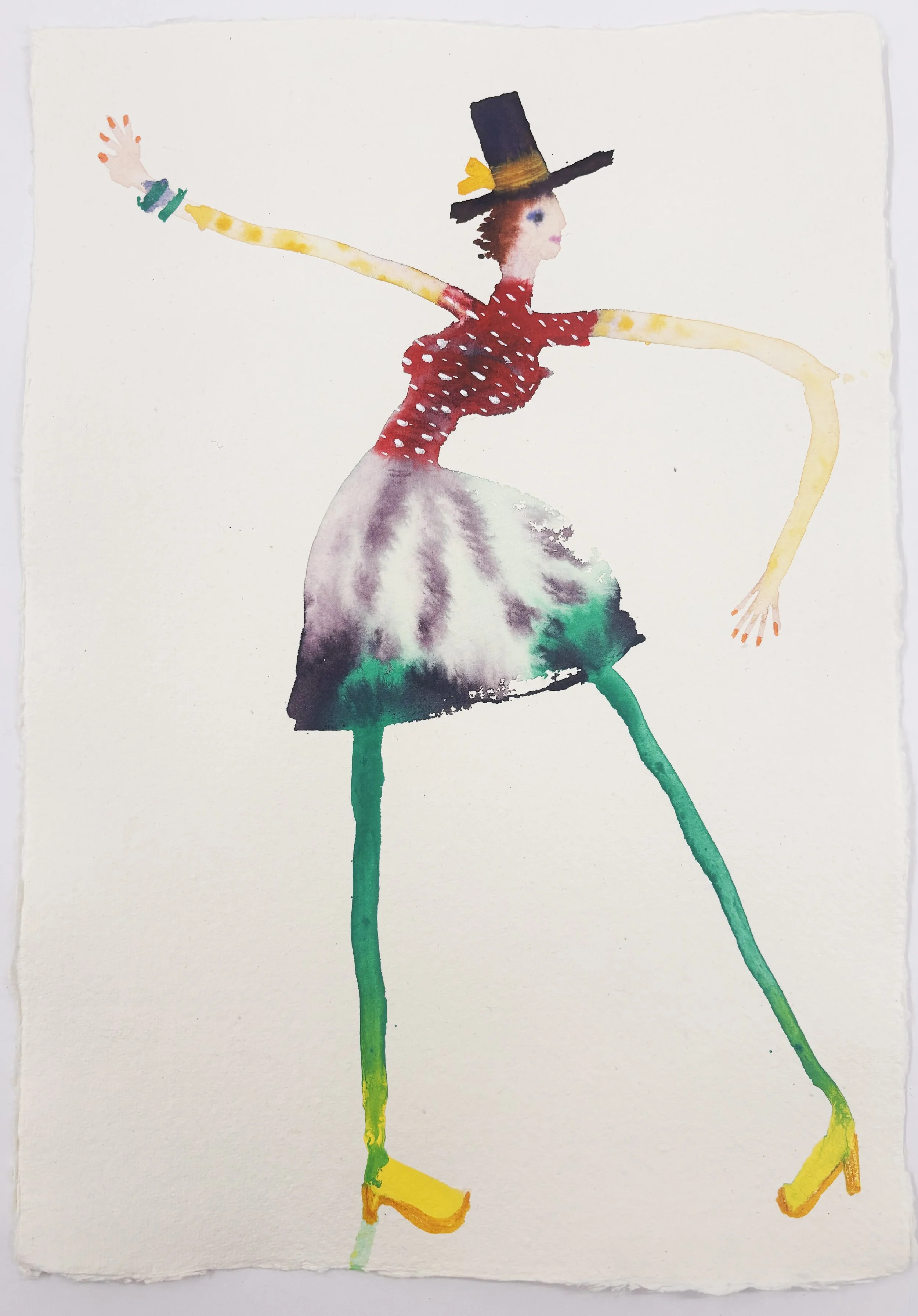 TOP HAT dancer on paper