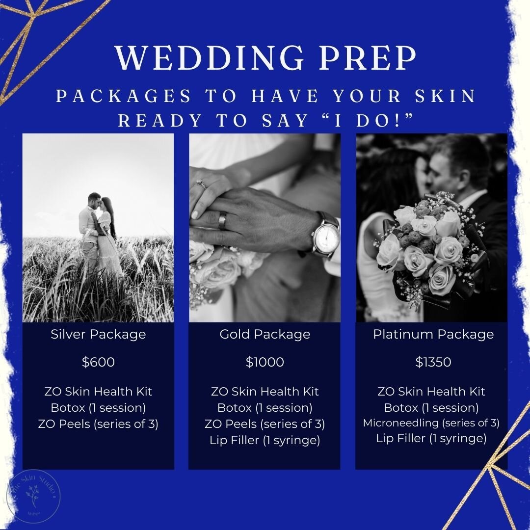 It's Wedding Season!!!

Is your skin ready for your big day? 
Have you discussed your makeup and hair with a professional? Then, you should definitely be discussing your SKIN with a professional!!!

If you want your makeup and photos to be perfect, i