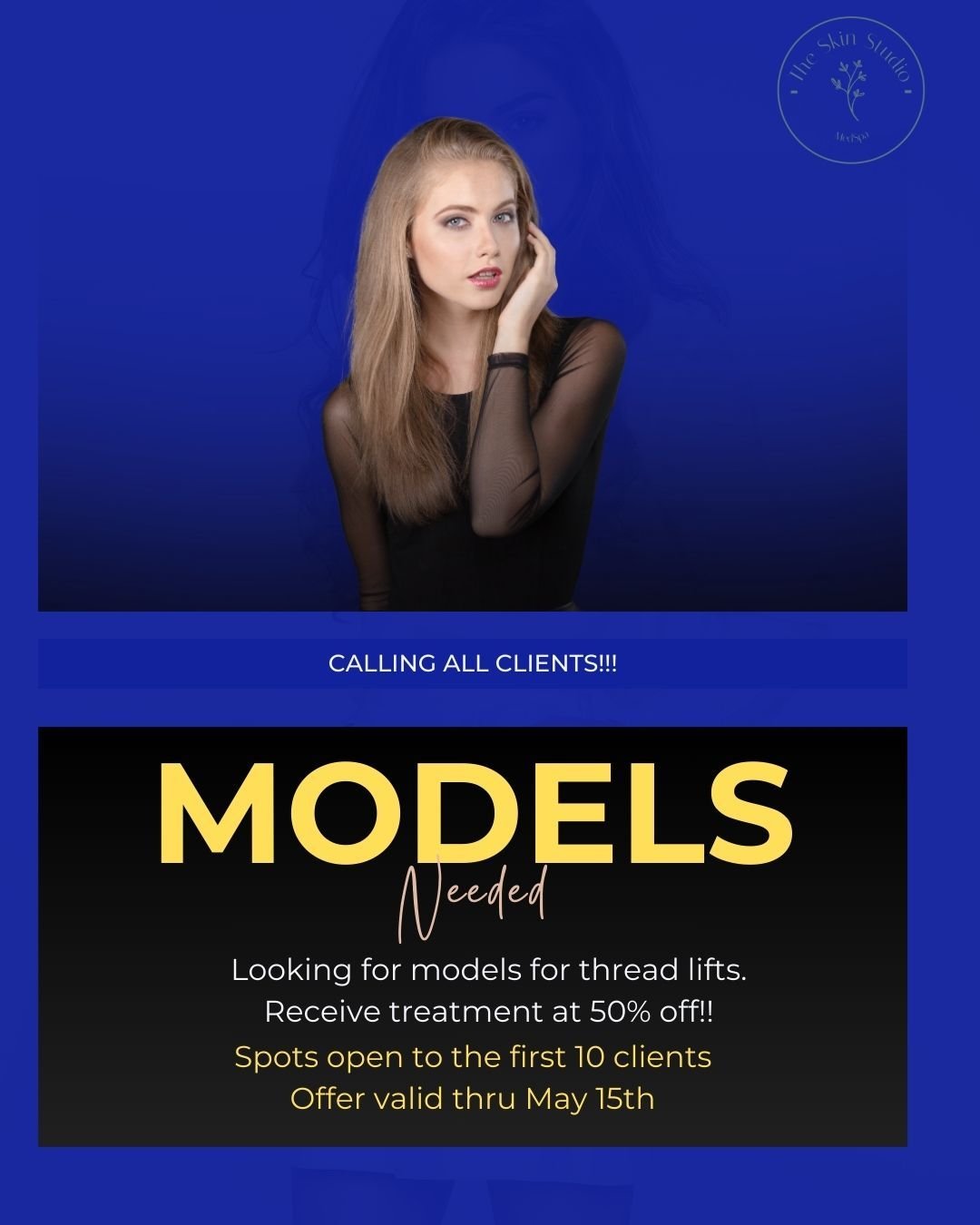 MODEL CALL!!!

I am looking for 10 models that are wanting a subtle, natural, and gentle enhancement!

Threads are an excellent alternative to fillers for lifting and adding contour. They have been around for decades in the surgical suites, and now t