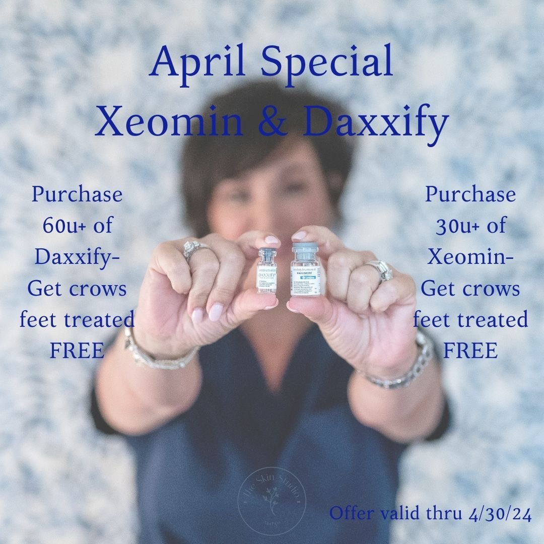 Is it time to freshen up your look for spring?

Let me help you! Now is a great time to take advantage of this great special.....tell those crows feet to take a hike......

Appointments available next week. Don't wait.....

#xeomin #smarttox #daxxify