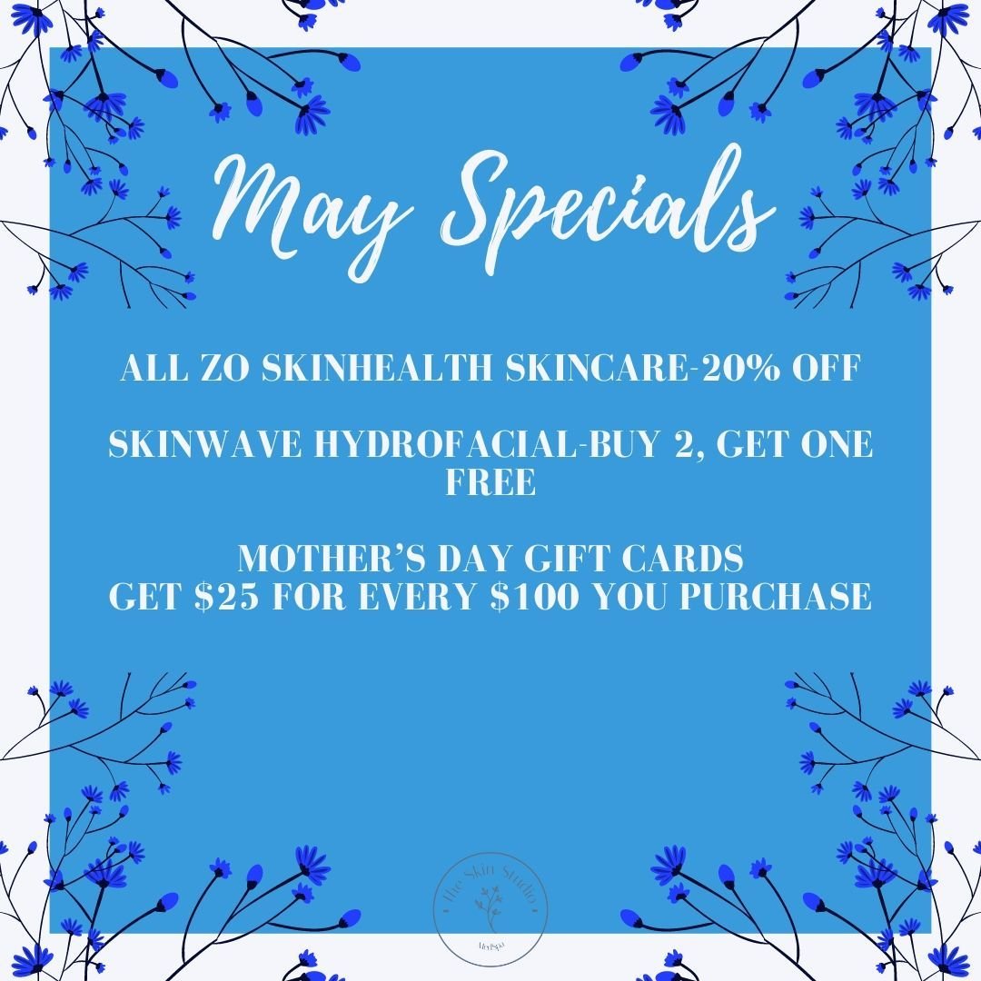 May Specials are here!!! 

Mother's Day is May 12th!! 
Treating your mom to a gift card is a great way to show her your love and appreciation. It allows her to choose something she truly enjoys. Plus, it's a thoughtful gesture that she's sure to appr
