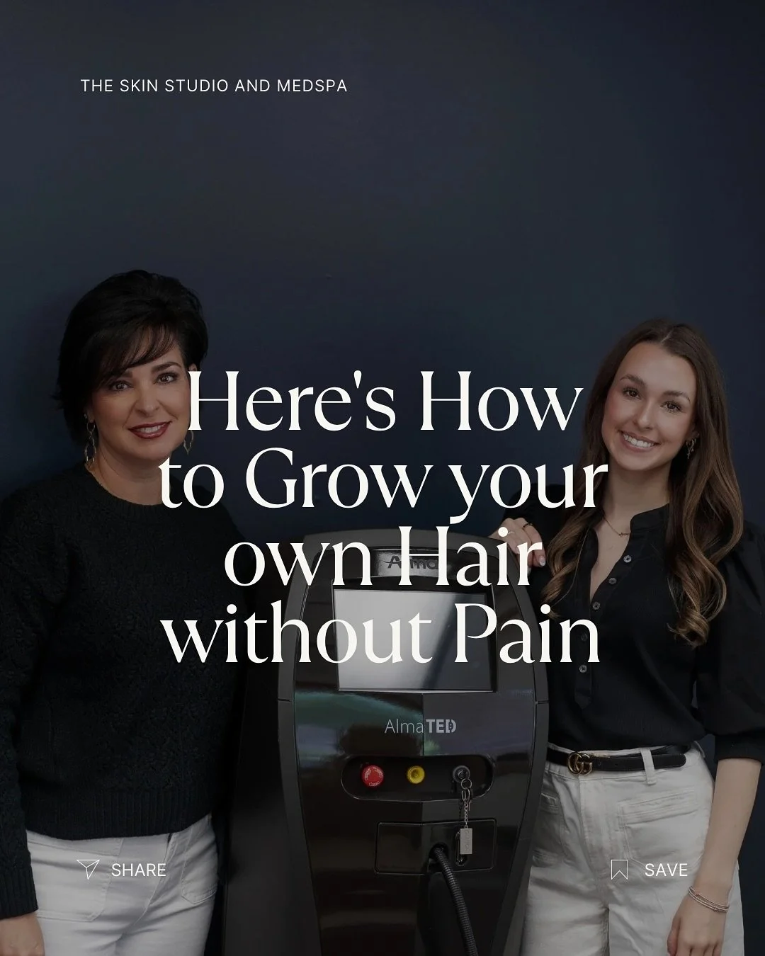 ✨ Fuller, healthier hair starts here ✨

Your Alma TED journey begins with a personalized scalp assessment, where we identify your hair and scalp&rsquo;s unique needs. From there, our non-invasive treatment delivers growth factors and nutrients direct