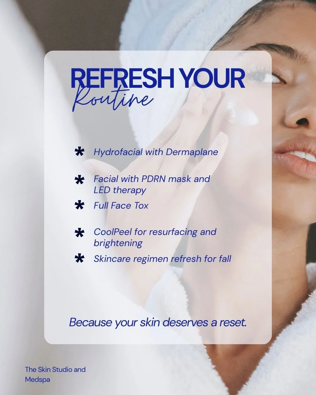 ✨ Your Glow Starts with Consistency ✨

Healthy, radiant skin isn&rsquo;t a one-time fix &mdash; it&rsquo;s about maintenance and the right in-office care. Whether it&rsquo;s:
💧 A refreshing Hydrofacial
🌸 A relaxing custom facial
✨ A touch of full-f