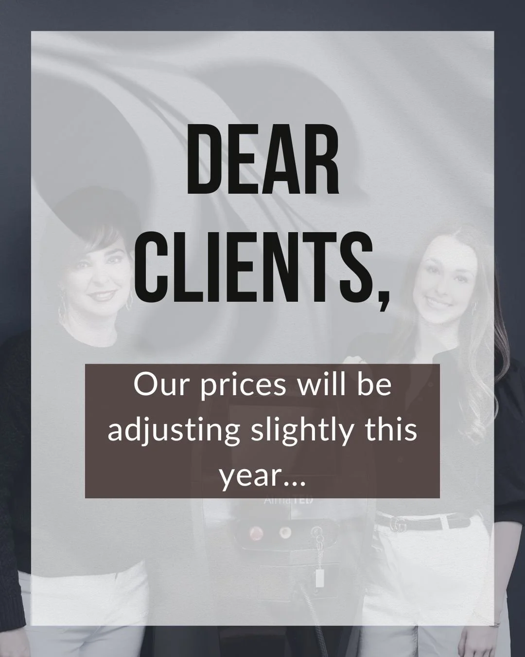 A quick update ✨
Our prices will be adjusting slightly this year.

This allows us to keep showing up with the same quality, attention, and service you know and love. Thank you so much for supporting our small business &mdash; it means more than you k