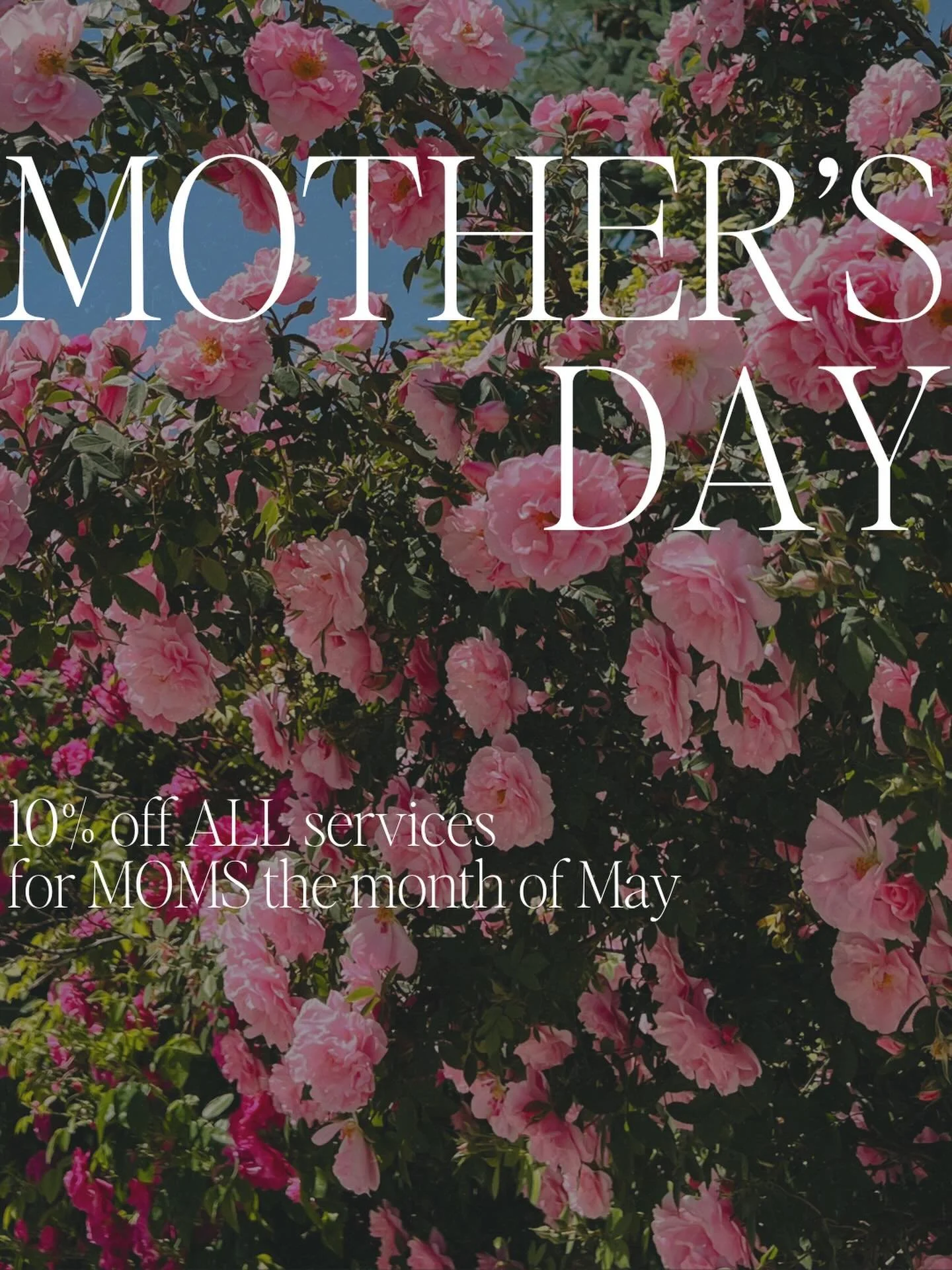 Thank you to ALL the mothers out there!! 10% off  all services for moms during the entire month of May💖@theskinstudioandmedspa