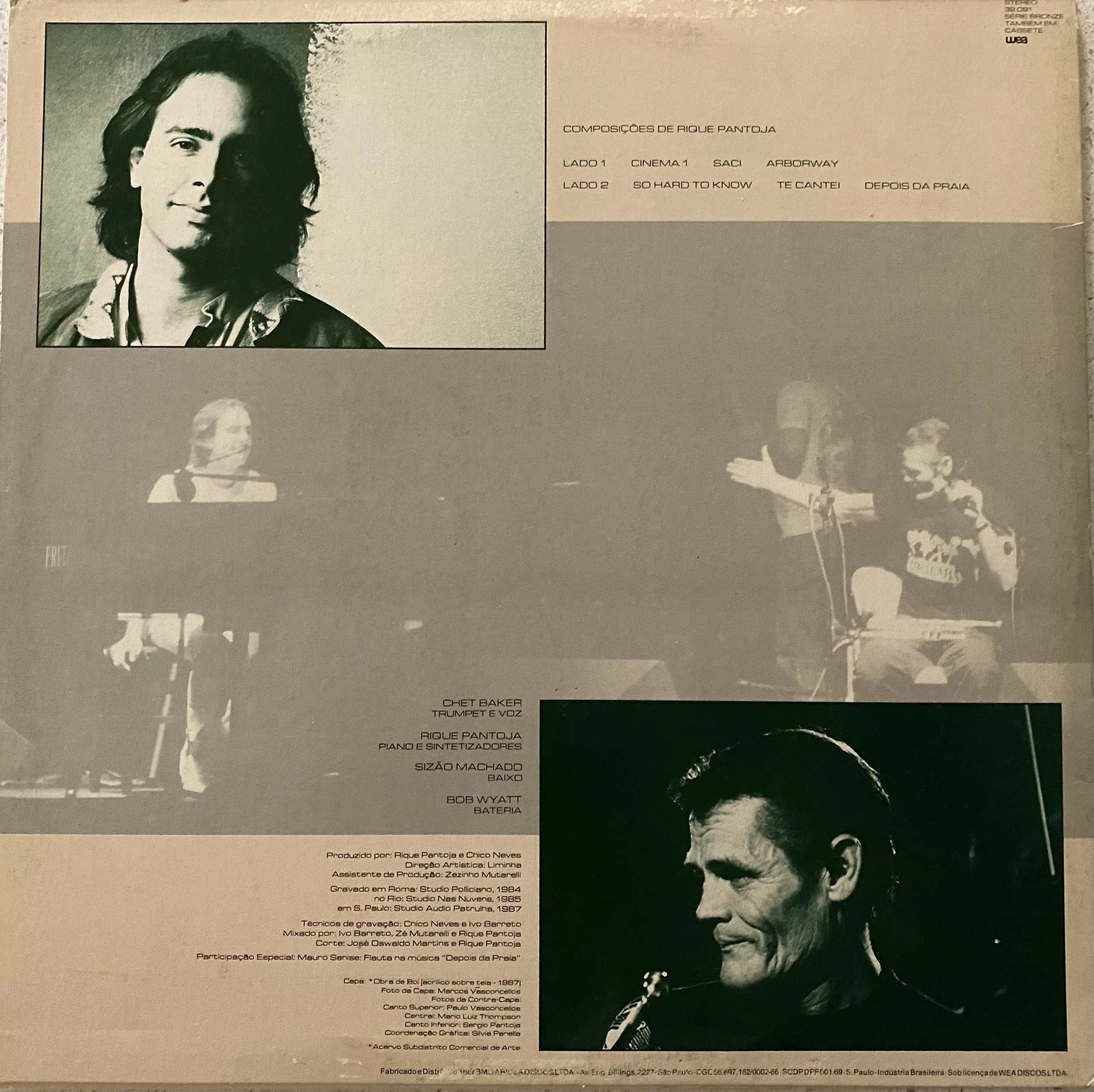 Rique Pantoja & Chet Baker CD back cover