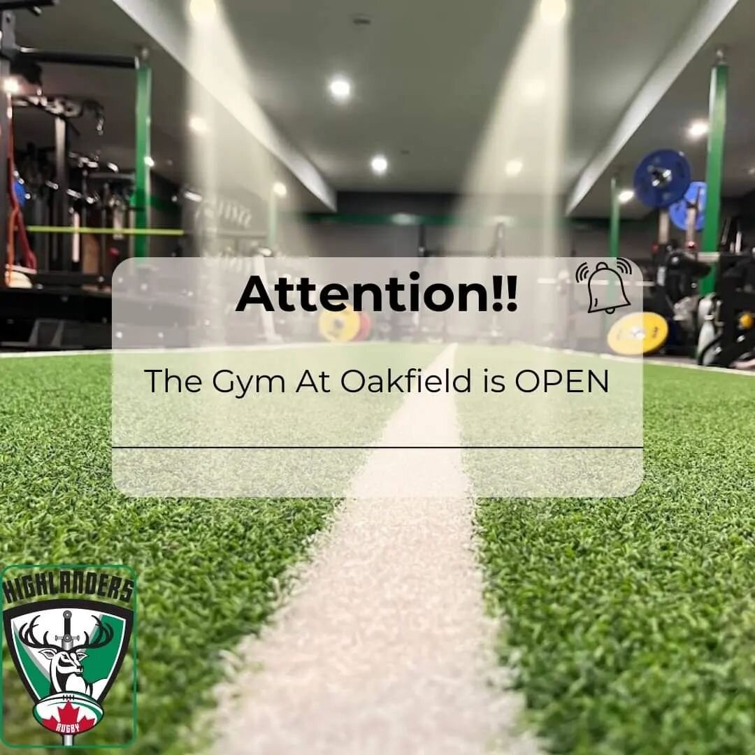 Attention Highlanders
The gym is open again!