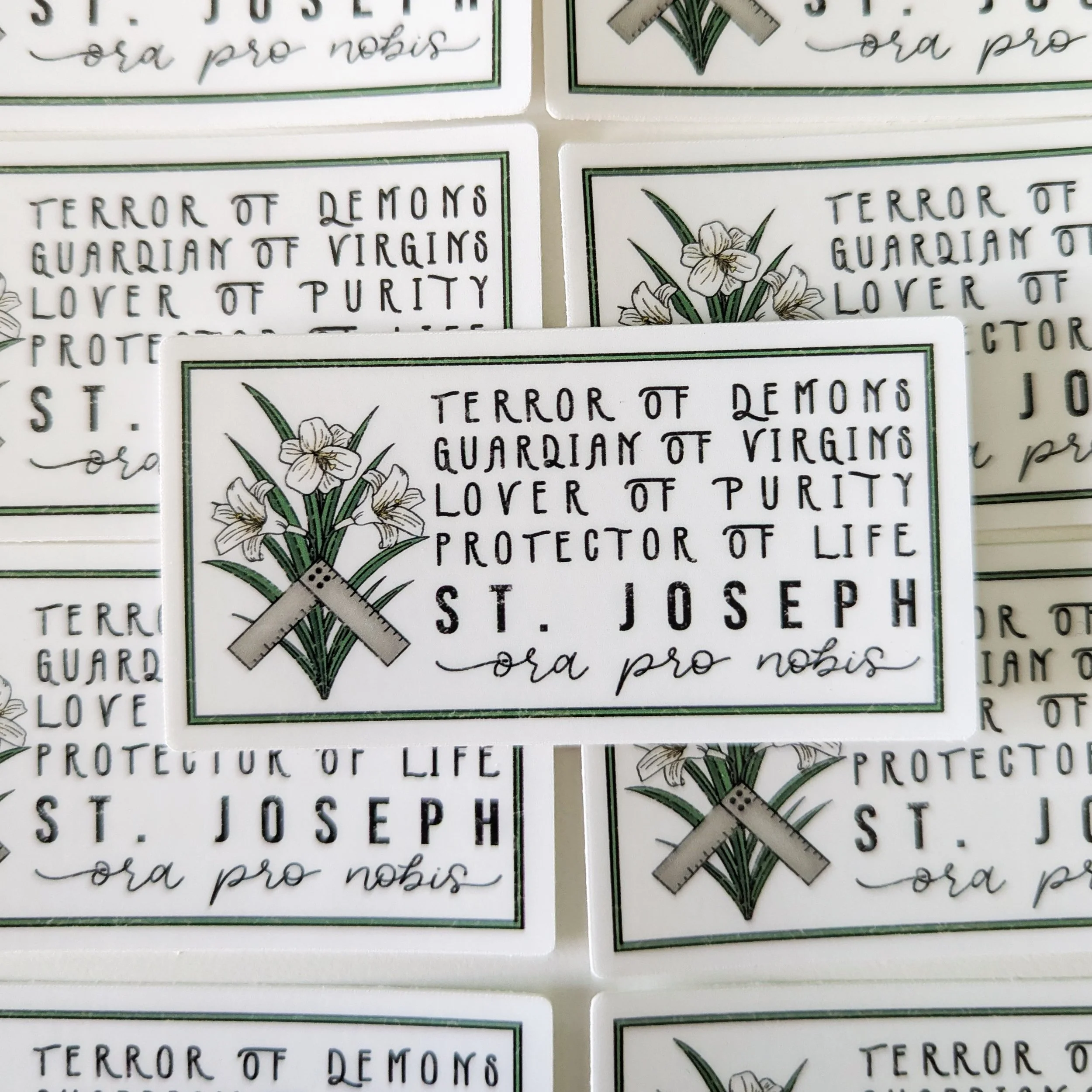 Real Happy Designs - St. Joseph Sticker Catholic Stickers Titles of St ...