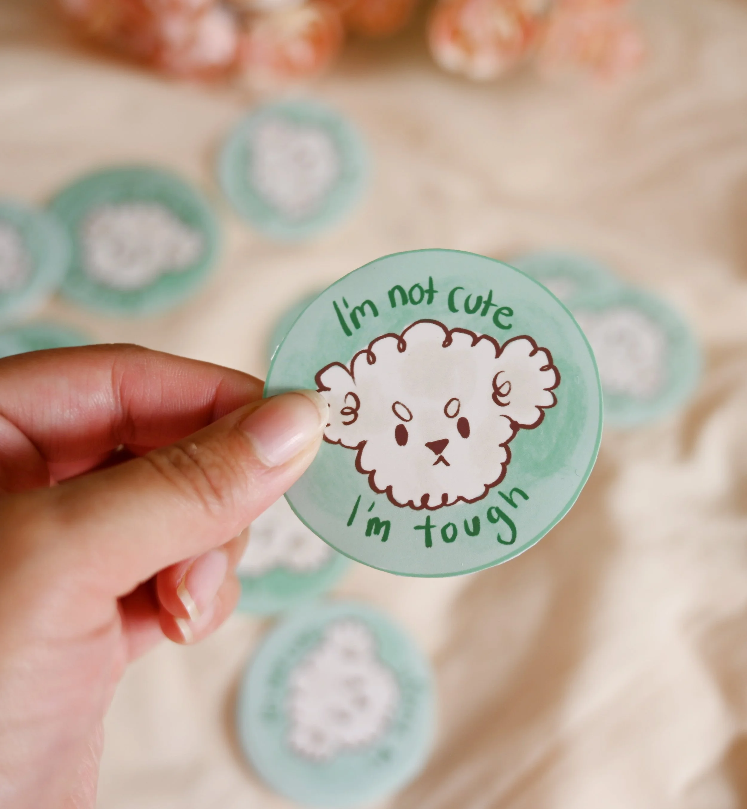 I'm not cute sticker