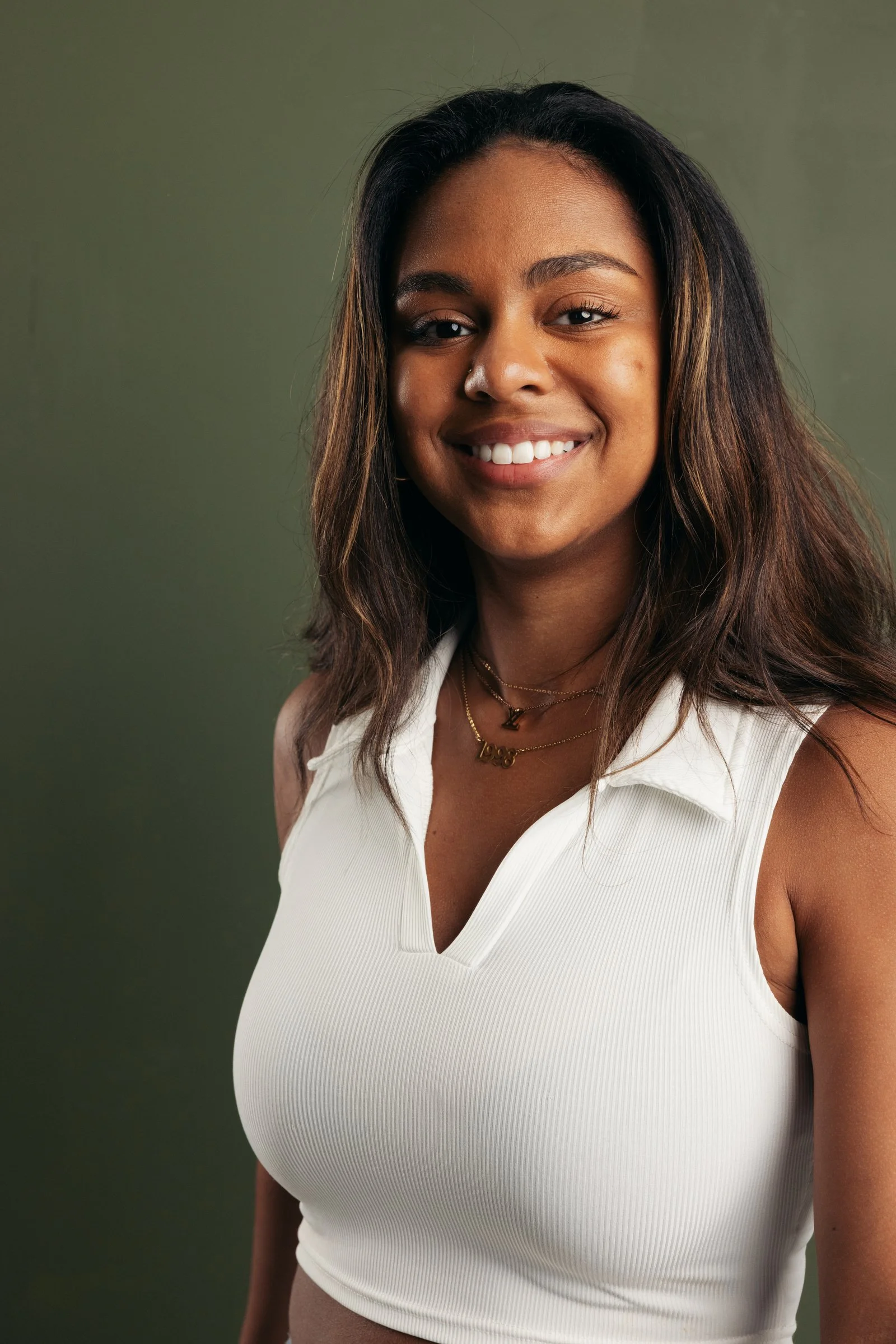 A headshot photoshoot of a young female model in New York City for a major casting agency