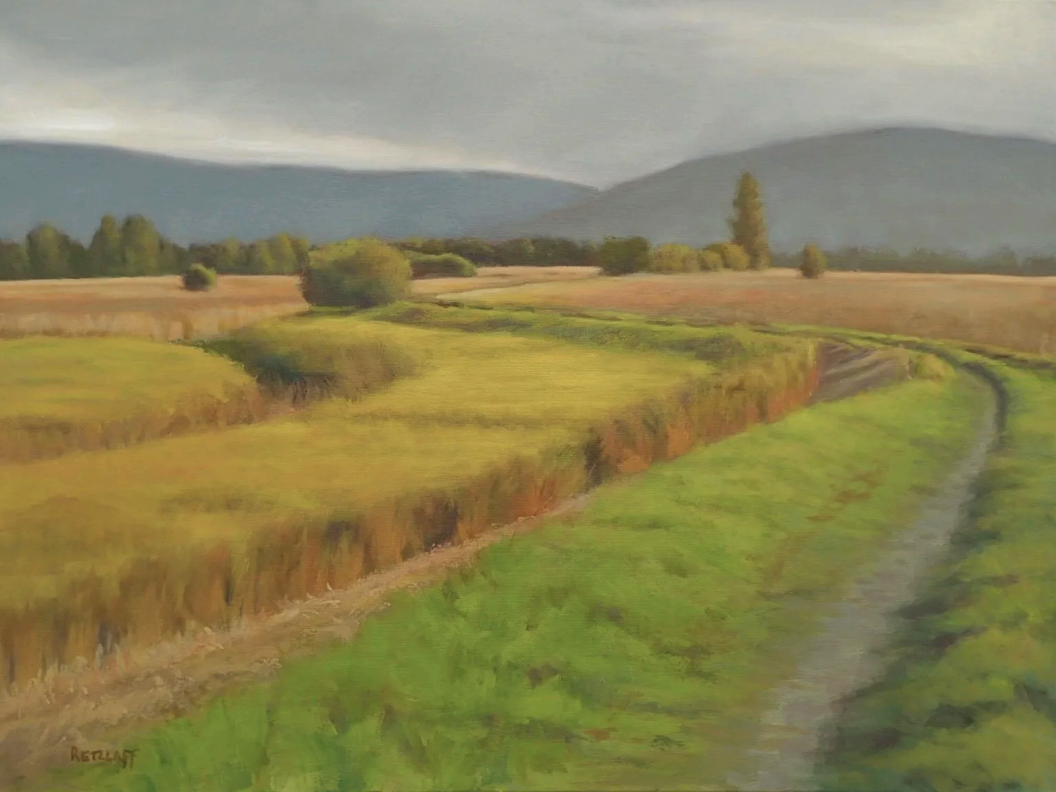 "Light Show I" - Creston BC - oil on canvas 18 x 24 - $690 framed