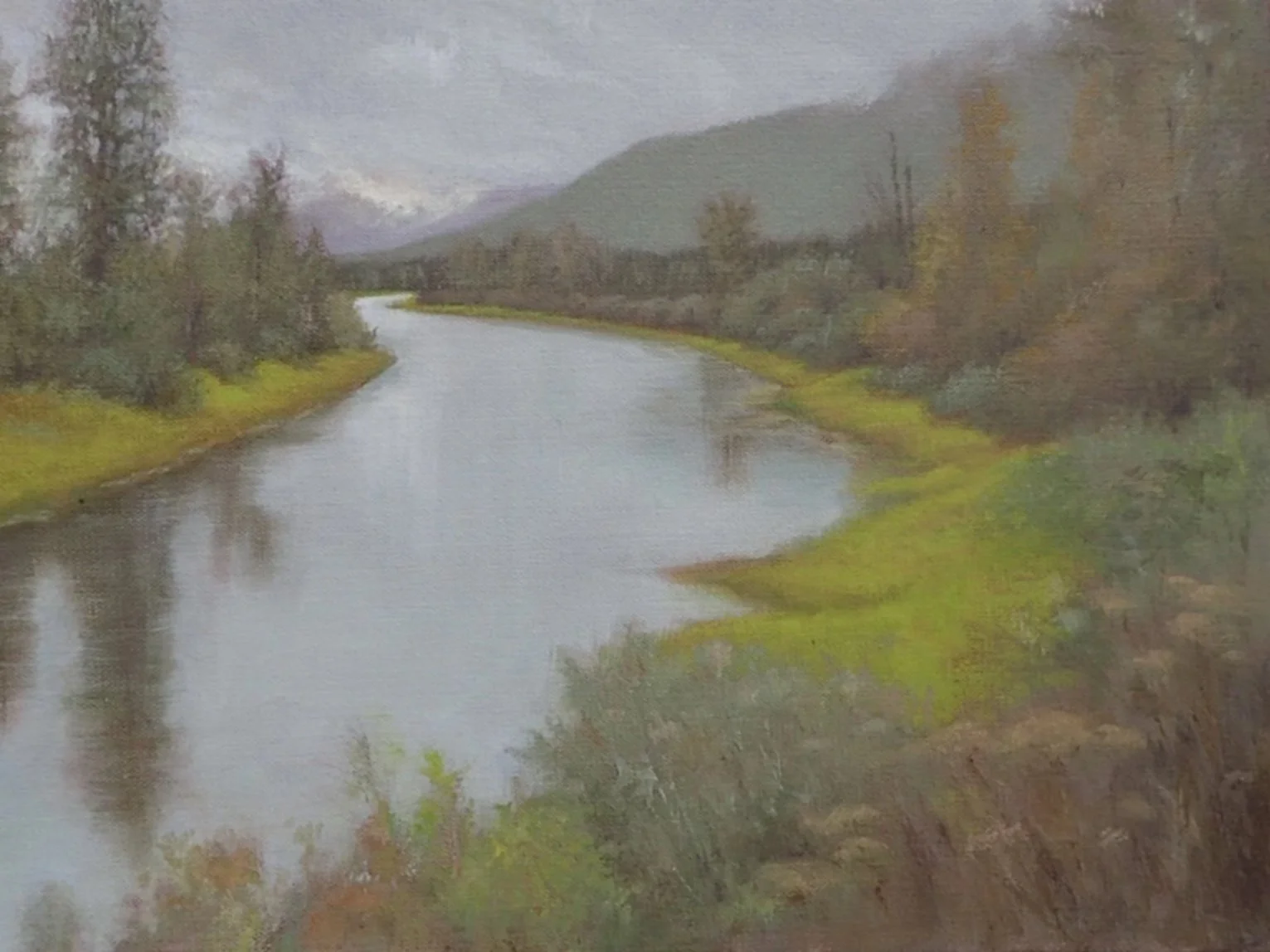 "Autumn on the Flats", Creston BC - oil on canvas 12 x 16 - $575 unframed