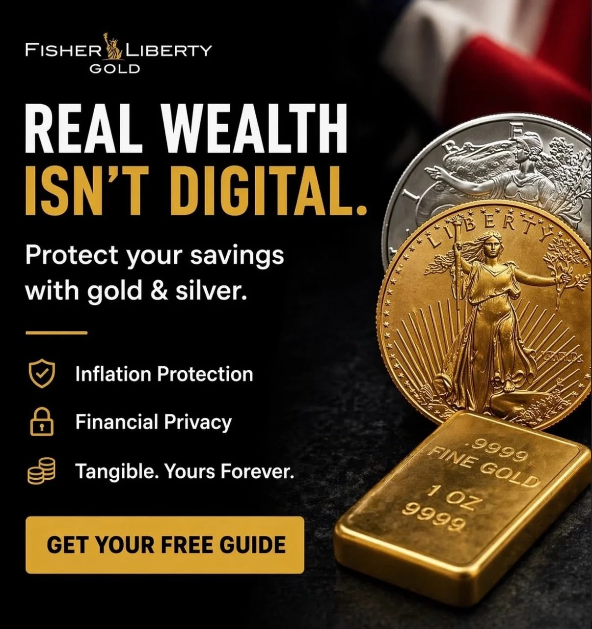 Protect Your Assets with Physical Gold &amp; Silver @fisherlibertygold &bull; work done for precious metals investment firm Fisher Liberty Gold ➡️ head to their website link in bio for more info. ✨

@pristinemediapartners 

#preciousmetals #goldandsi