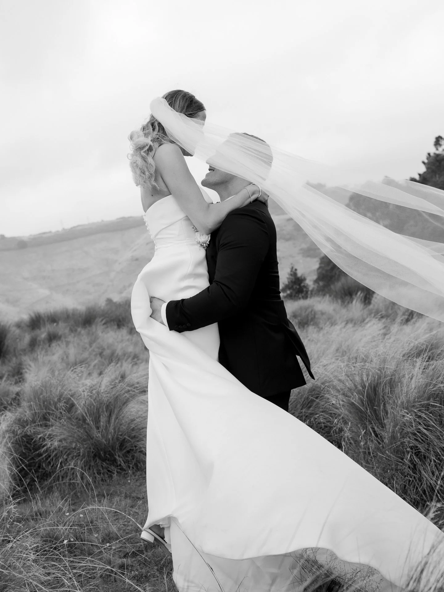 The rain didn&rsquo;t stop these two from having the best day with their nearest and dearest last week 🖤 An intimate celebration followed by a long lunch at @tussockhill with their beautiful wee girls by their side was truly so special to capture.