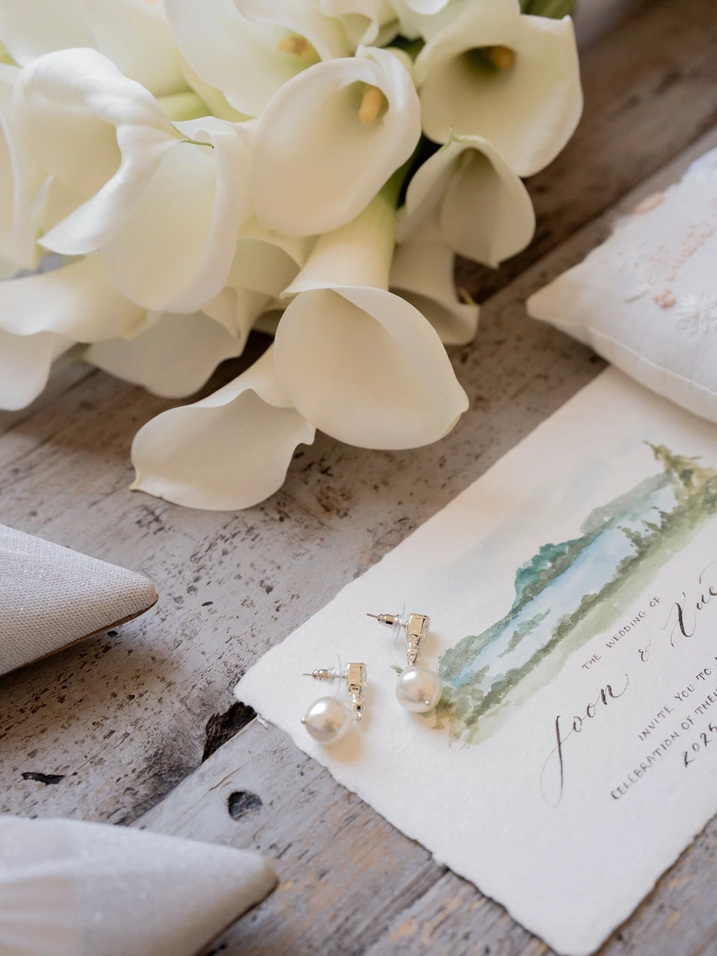 Admiring Joon &amp; Xueting&rsquo;s watercolour details of Wanaka on their invite 🤍