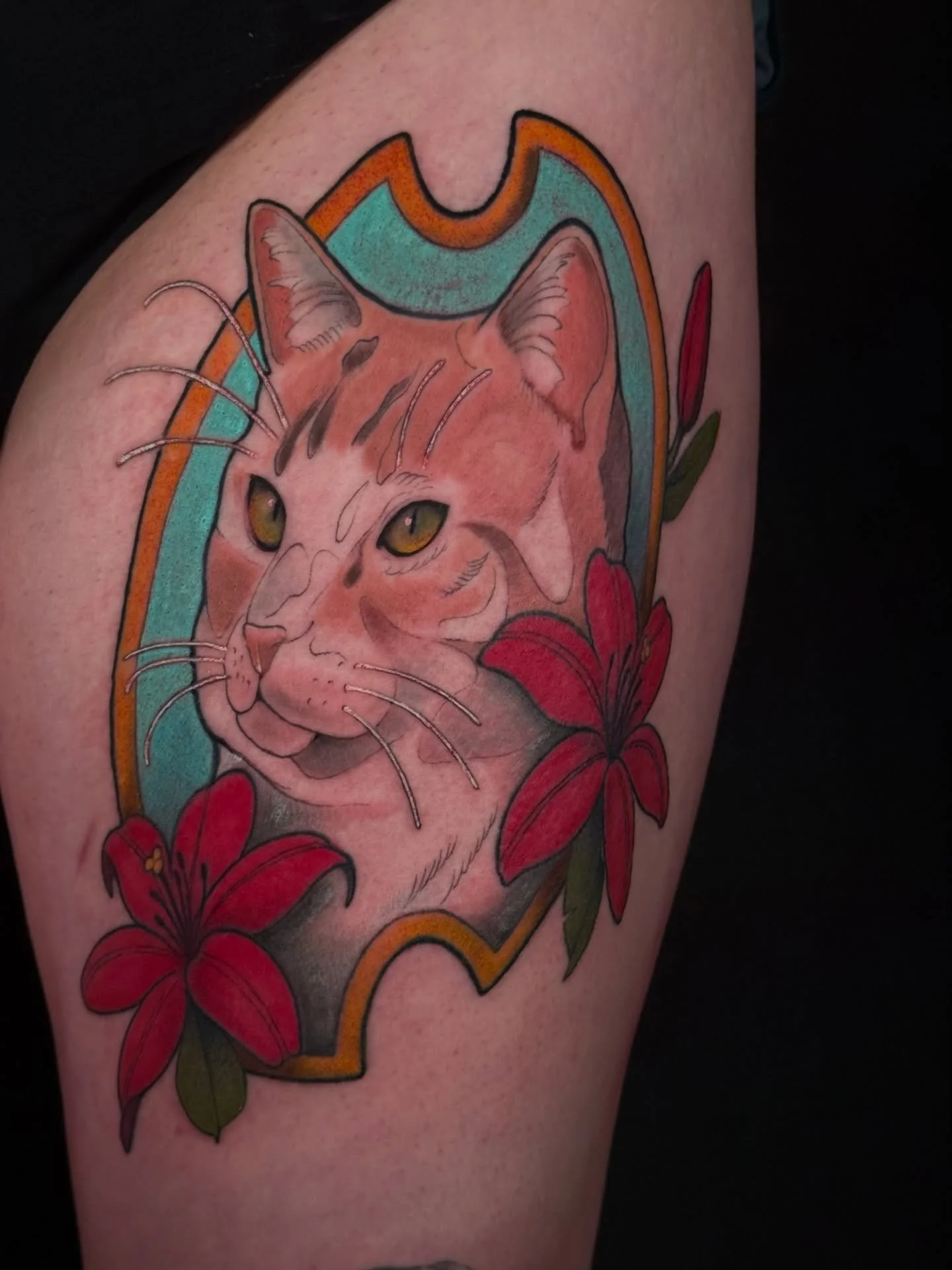 Everyone say hi to Buddy! First full color pass for my Neo Trad projects. Neo Traditional style of tattooing is something I&rsquo;ve always loved and wanted to do and I had a blast designing this piece. If you&rsquo;re looking to get a Neo Traditiona