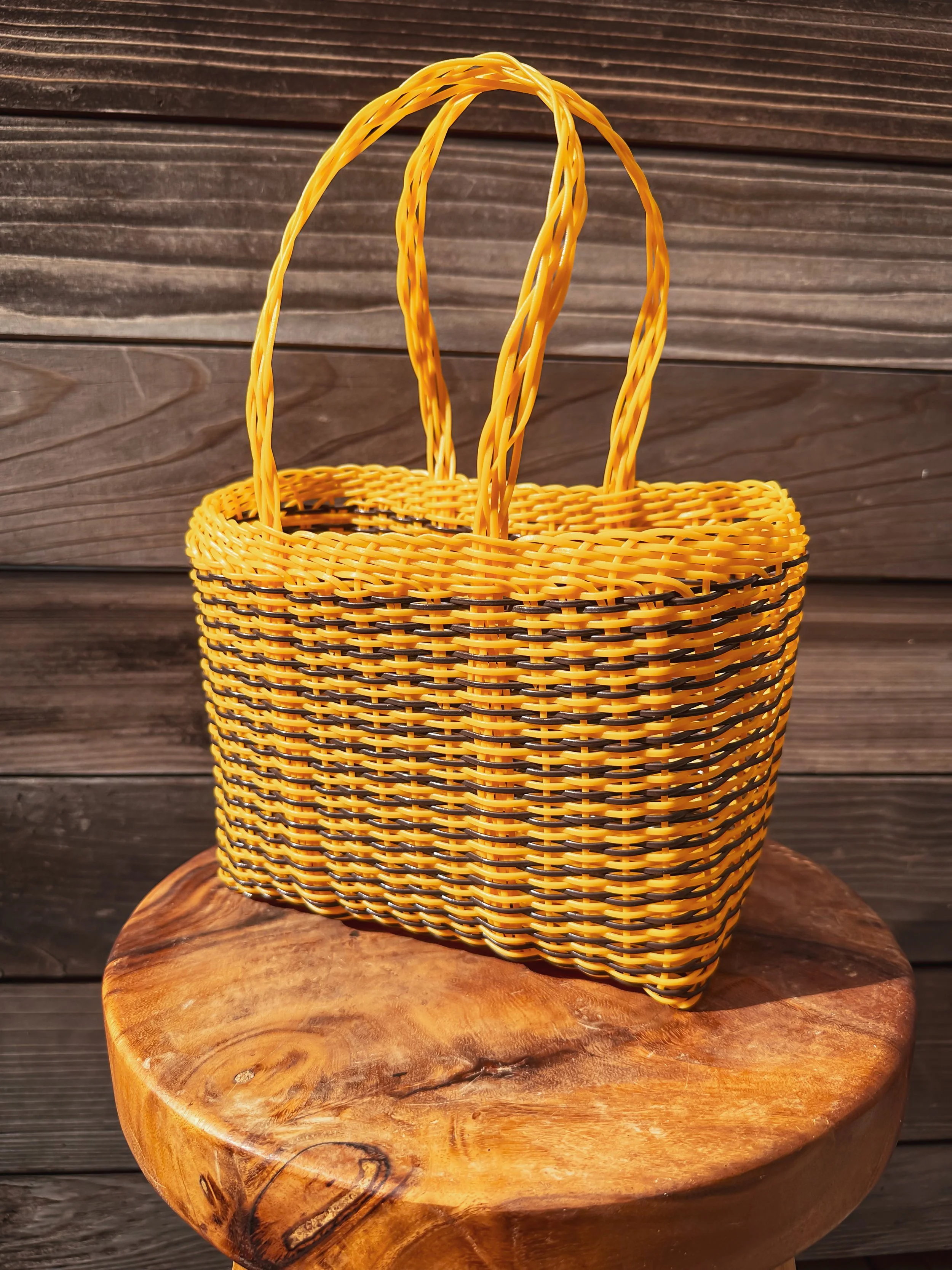 Yellow + Brown Small Bag