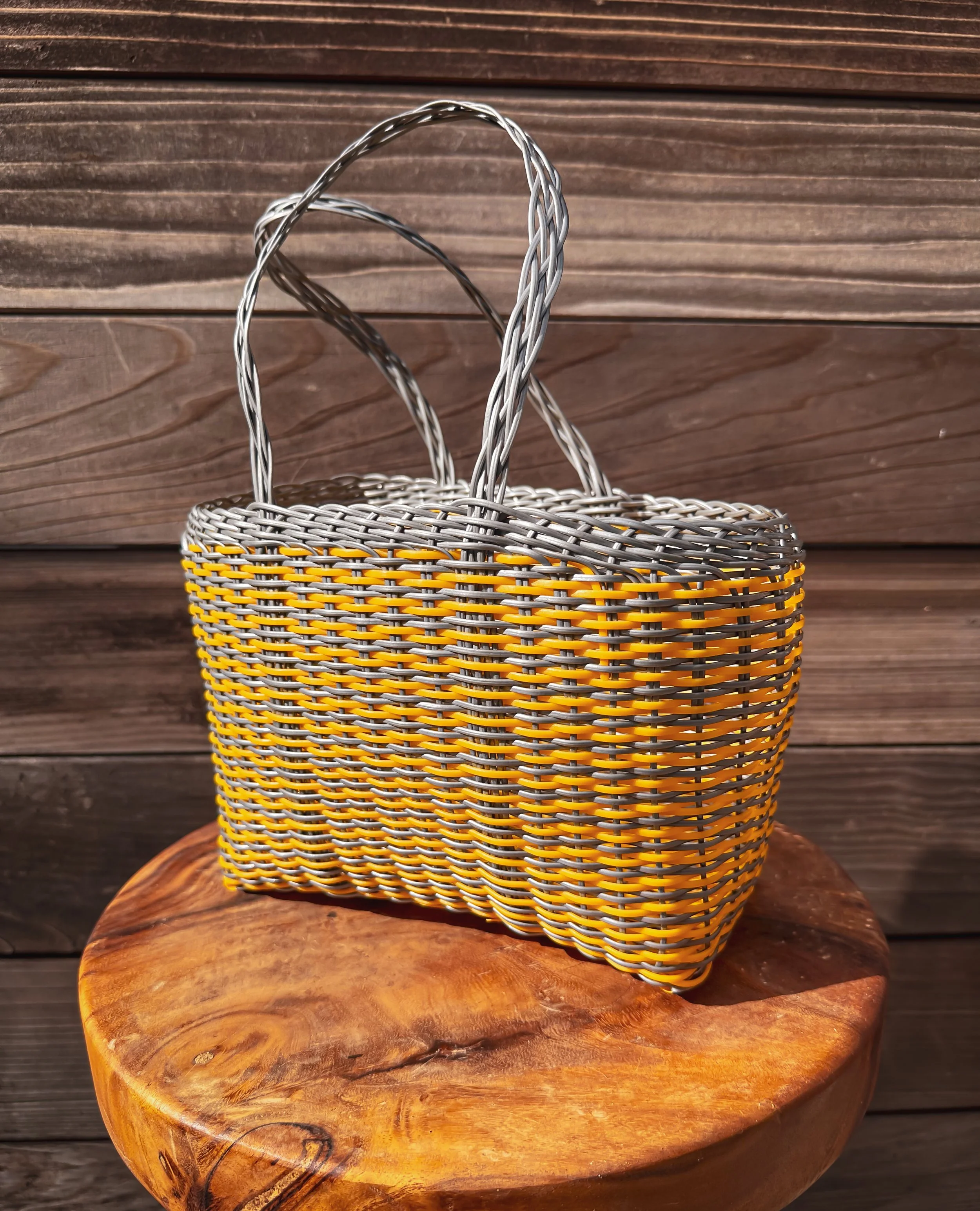 Yellow + Silver Small Bag